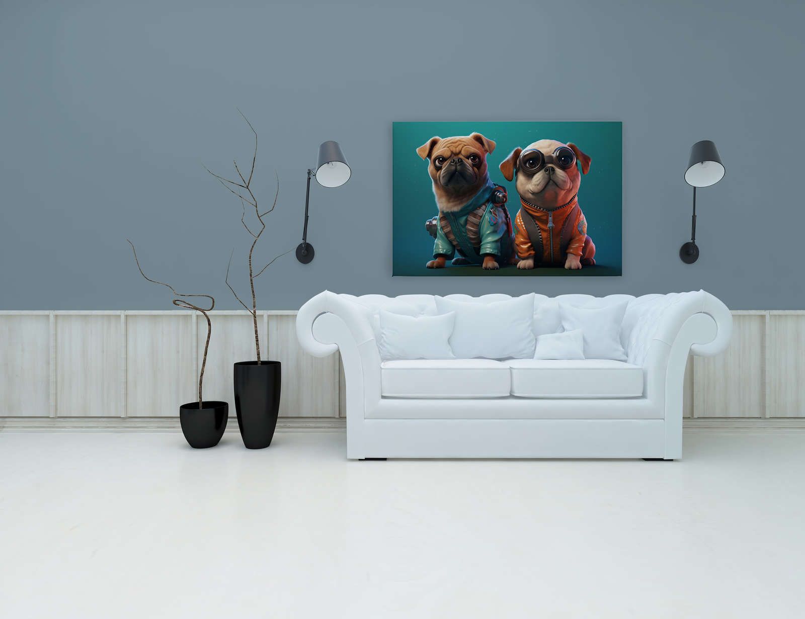             KI Canvas painting »Cute Dogs« - 120 cm x 80 cm
        