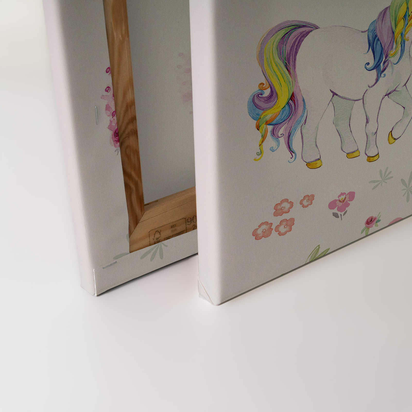             Canvas painting Nursery with princess and unicorn - 0,90 m x 0,60 m
        