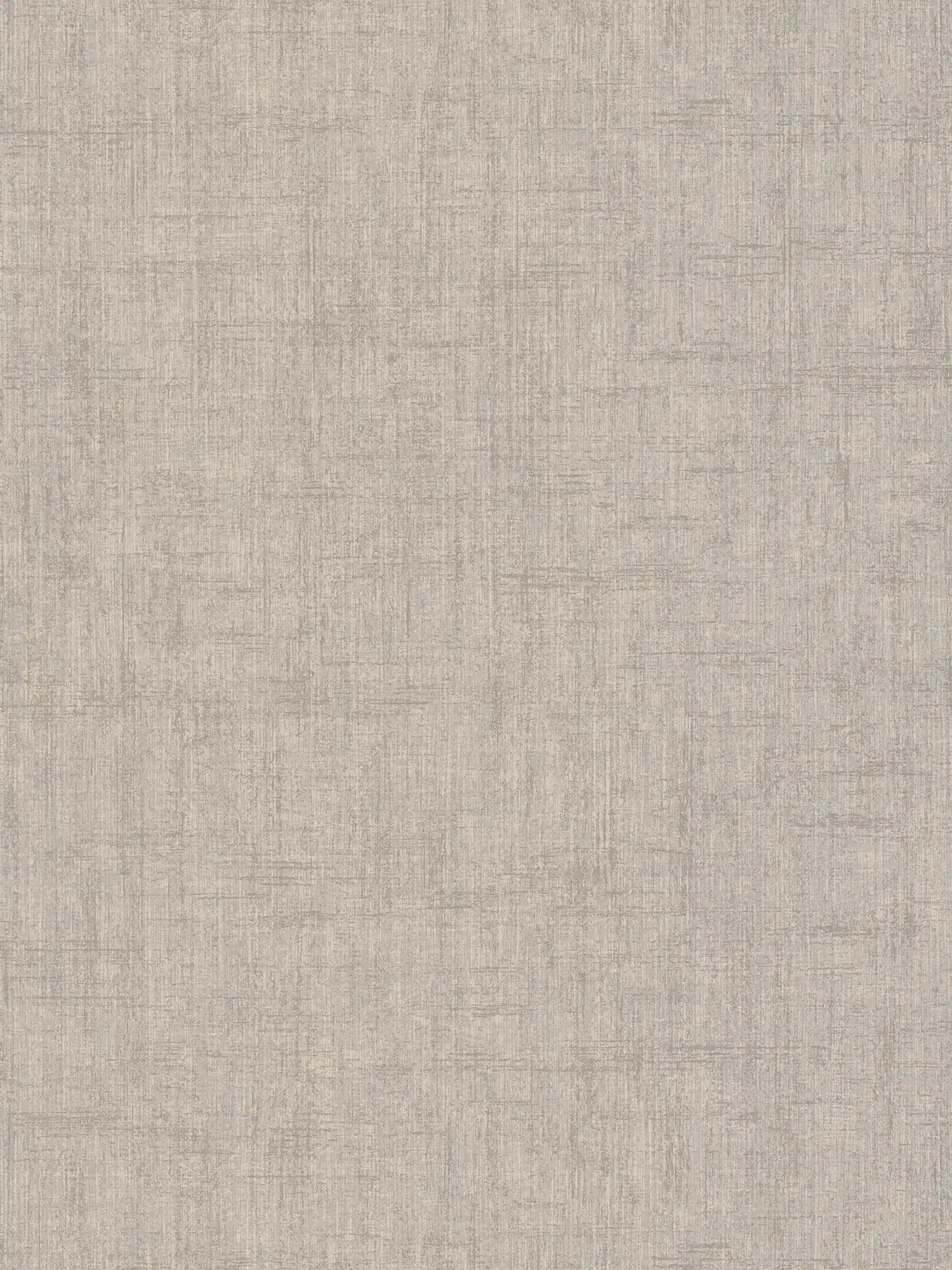 Greige wallpaper, coarse linen look - grey, beige
