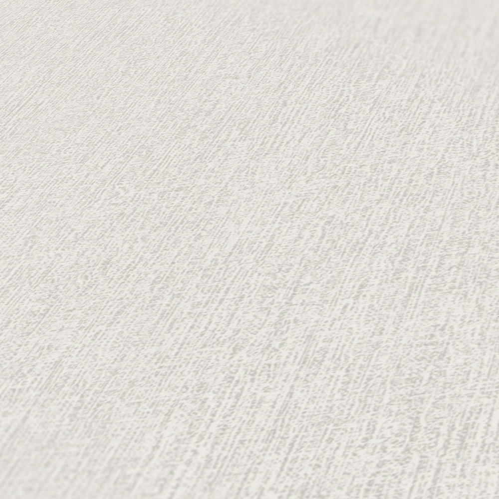             Wallpaper linen look, plain & mottled - white
        