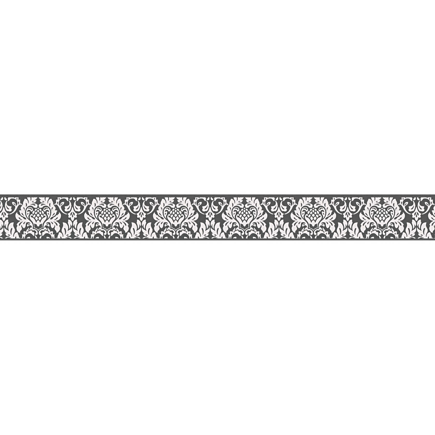         Black and white border with ornament pattern - White, Black
    