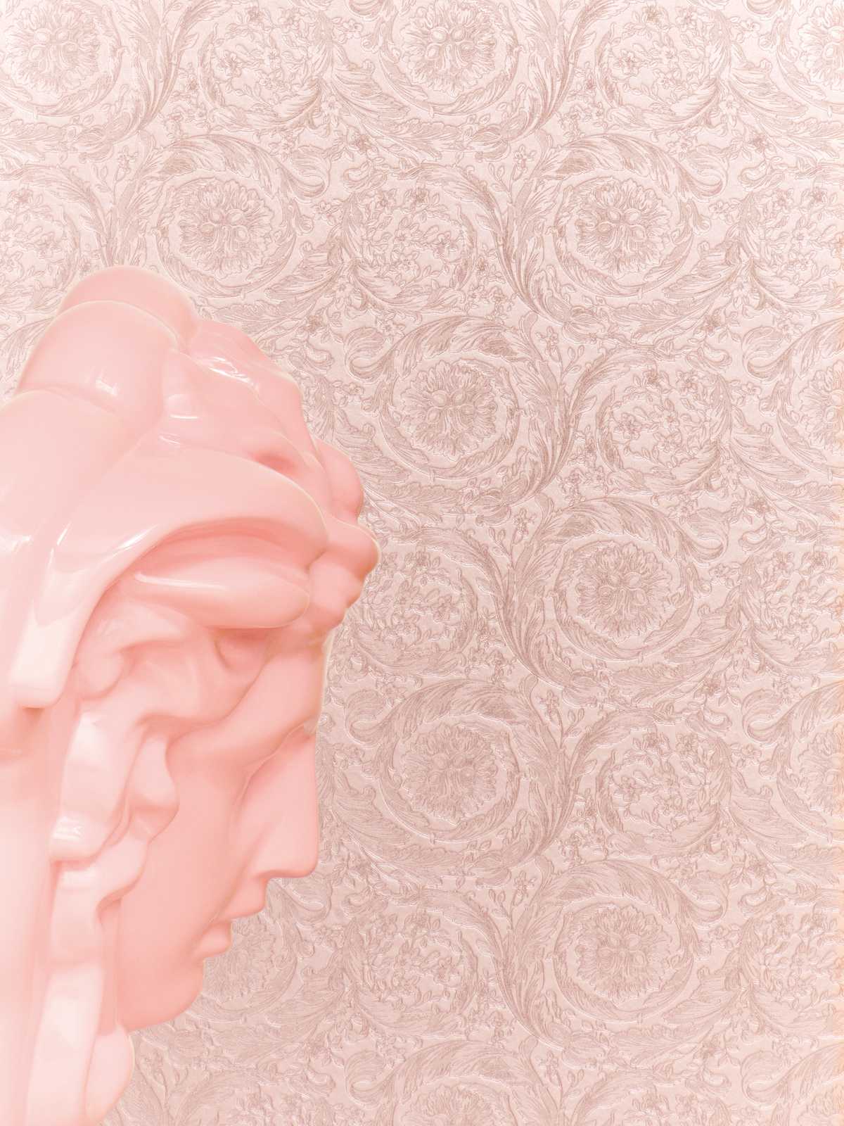             Rose VERSACE wallpaper shimmer effects - pink
        