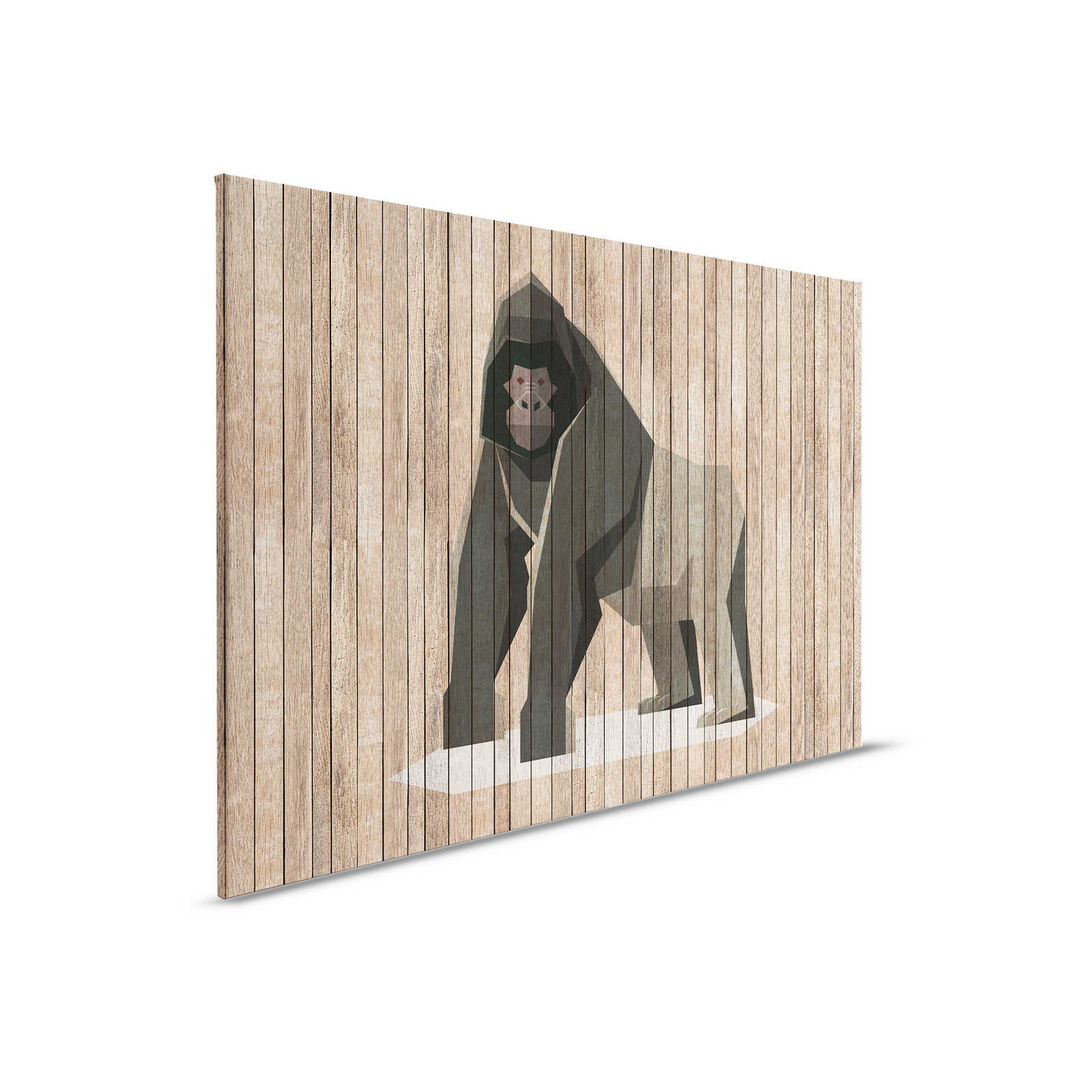         Born to Be Wild 3 - Canvas painting Gorilla on board wall - Wooden panels Wide - 0.90 m x 0.60 m
    