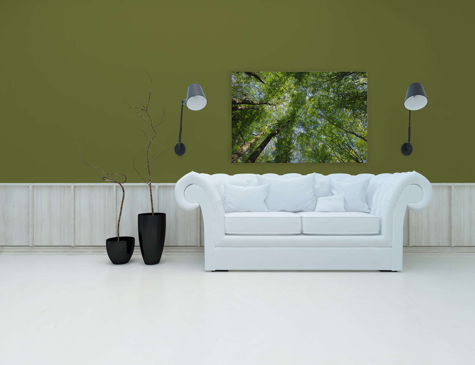             Foliage canvas picture with deciduous forest treetops - 1.20 m x 0.80 m
        