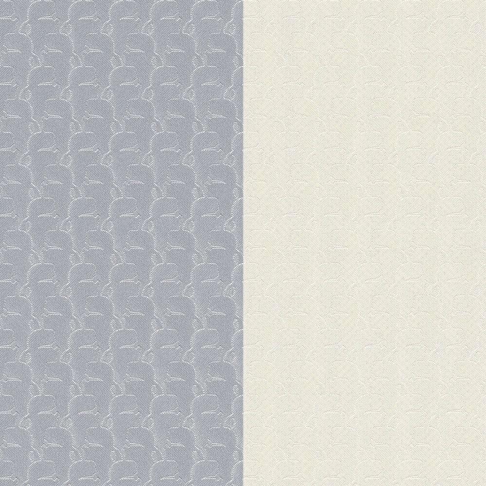             Carta da parati Karl LAGERFELD con motivo a righe e texture - crema, grigio
        