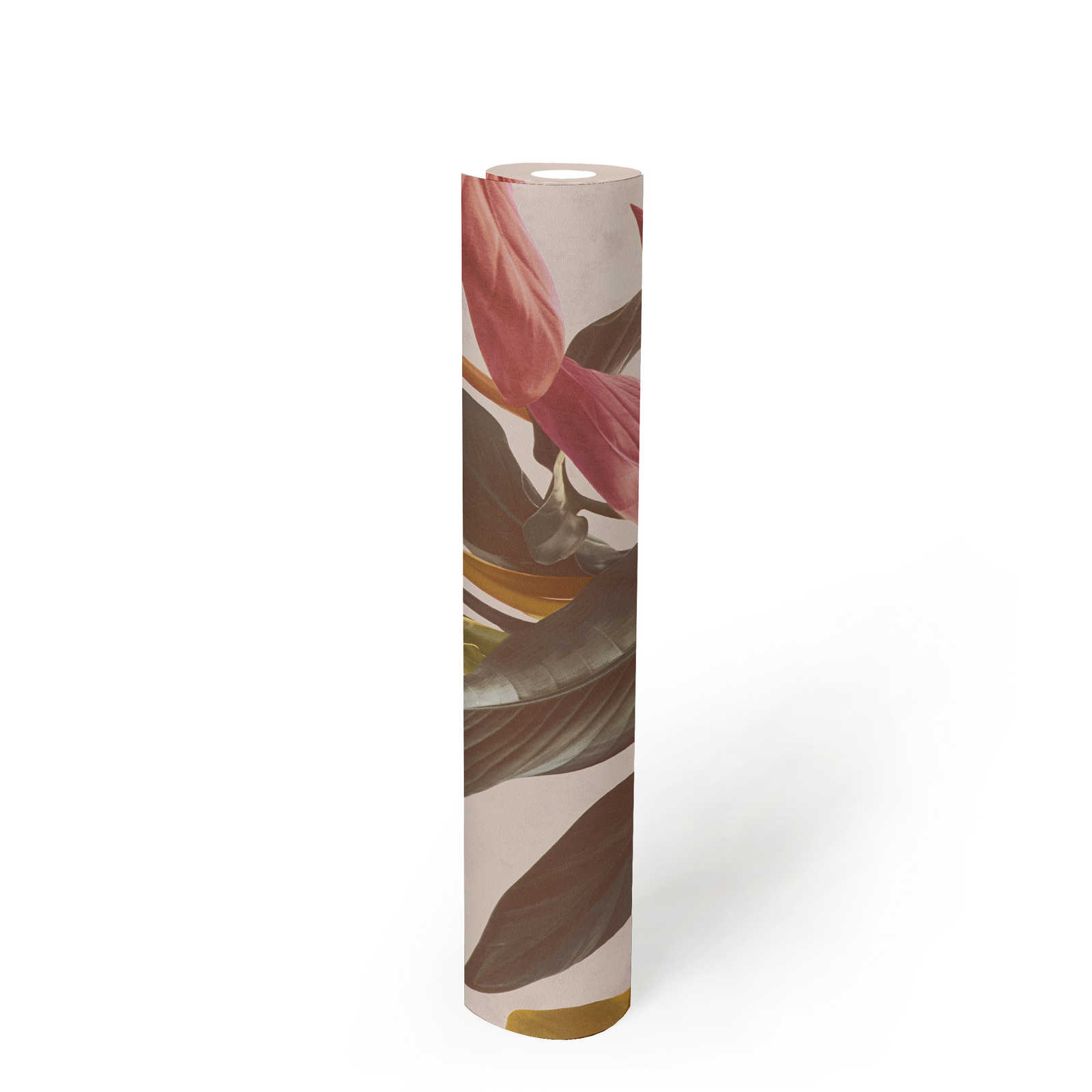             Colorful leaves wallpaper with satin sheen - brown, orange, red
        