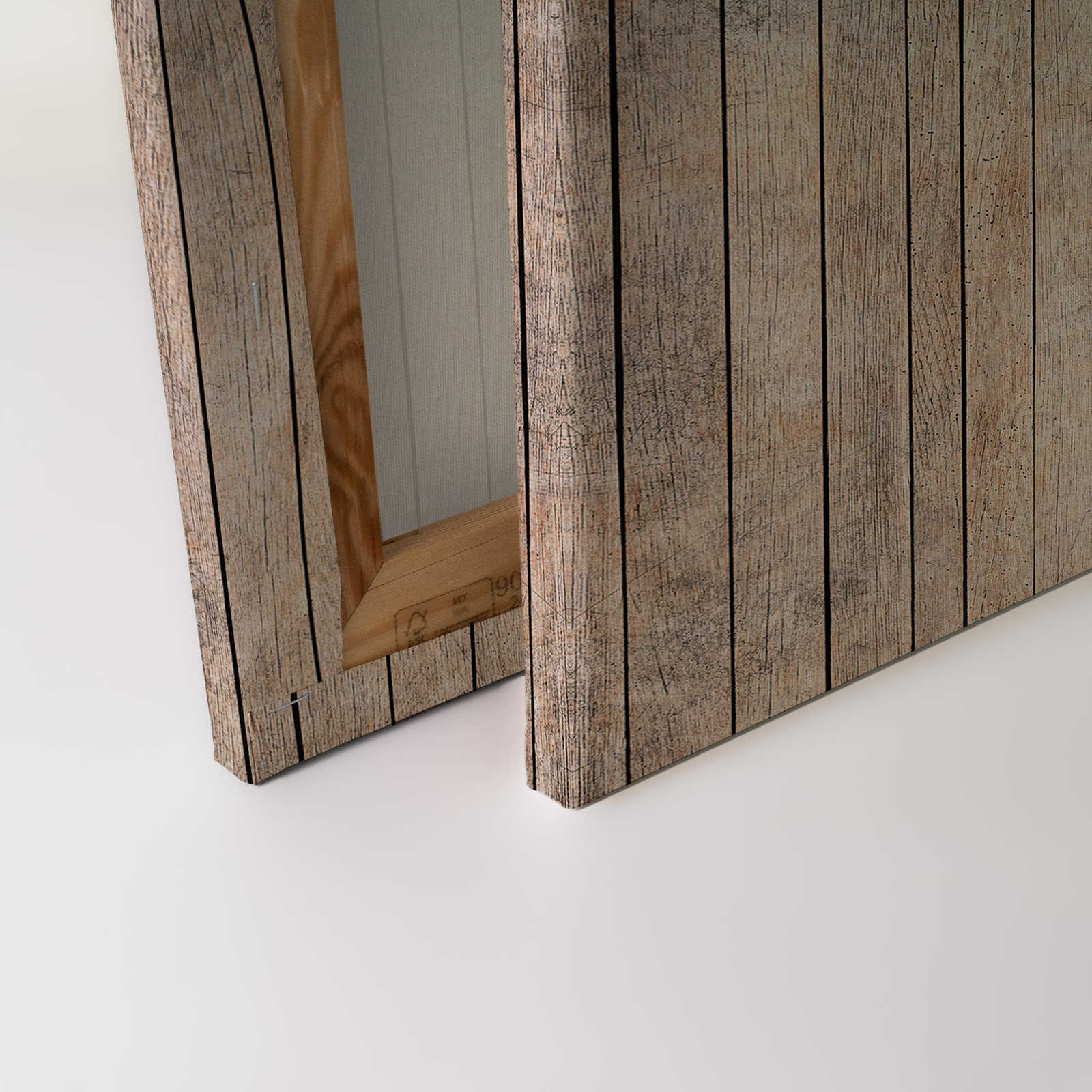             Fiaba 1 - Parete in legno con quadro su tela con gufo - 0,90 m x 0,60 m
        