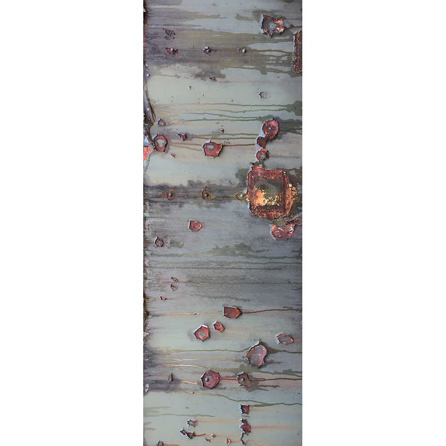 Industrial wallpaper rusty iron on Pearlised smooth non-woven
