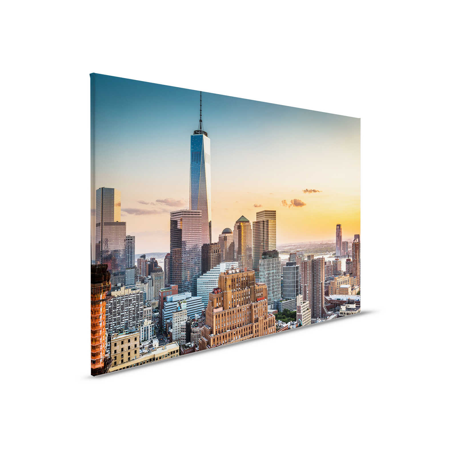         Canvas painting with Manhattan skyline at sunset - 0.90 m x 0.60 m
    