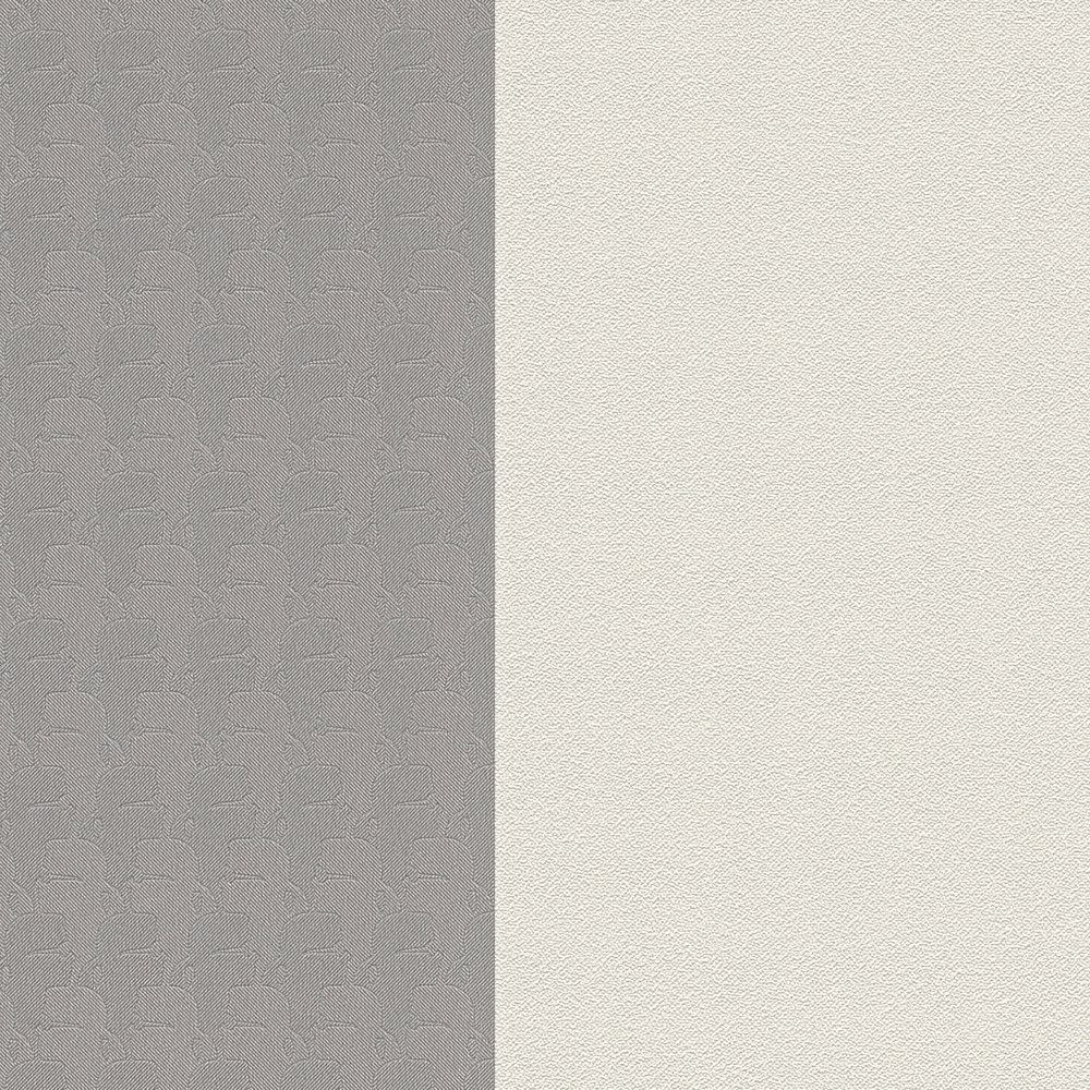             Papier peint intissé Karl LAGERFELD rayé avec effet de texture - gris, blanc
        