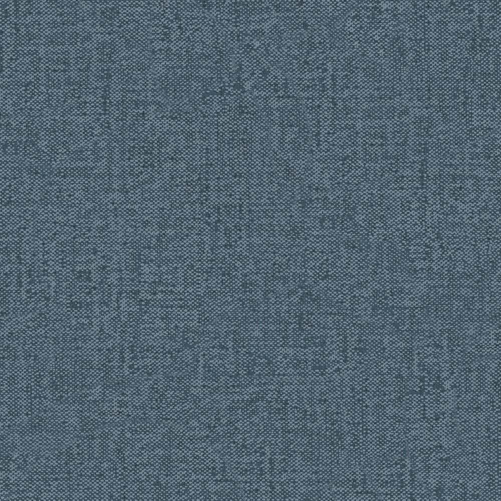             Carta da parati effetto tessuto jeans blu con struttura in tessuto - blu
        