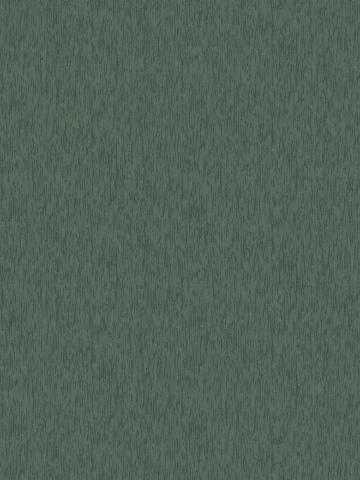 Non-woven wallpaper dark green with natural tone-on-tone texture pattern
