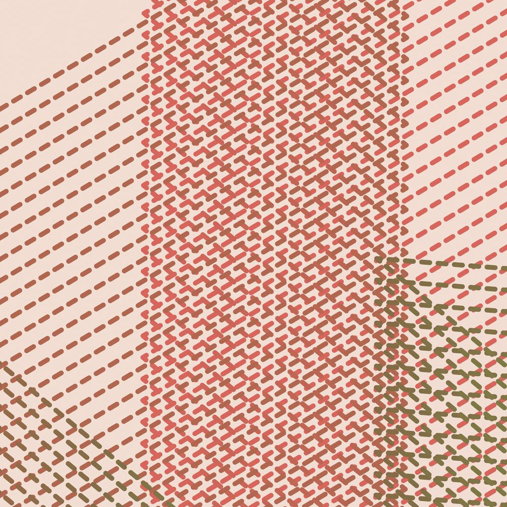             Digital behang »mesh 2« - Abstract 3D ontwerp - Rood, groen | Gladde, licht parelmoerachtige vliesstof
        