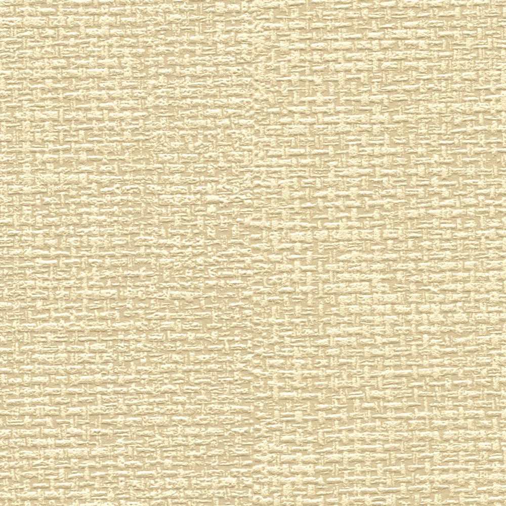            Scandi style fabric texture wallpaper - beige, yellow
        