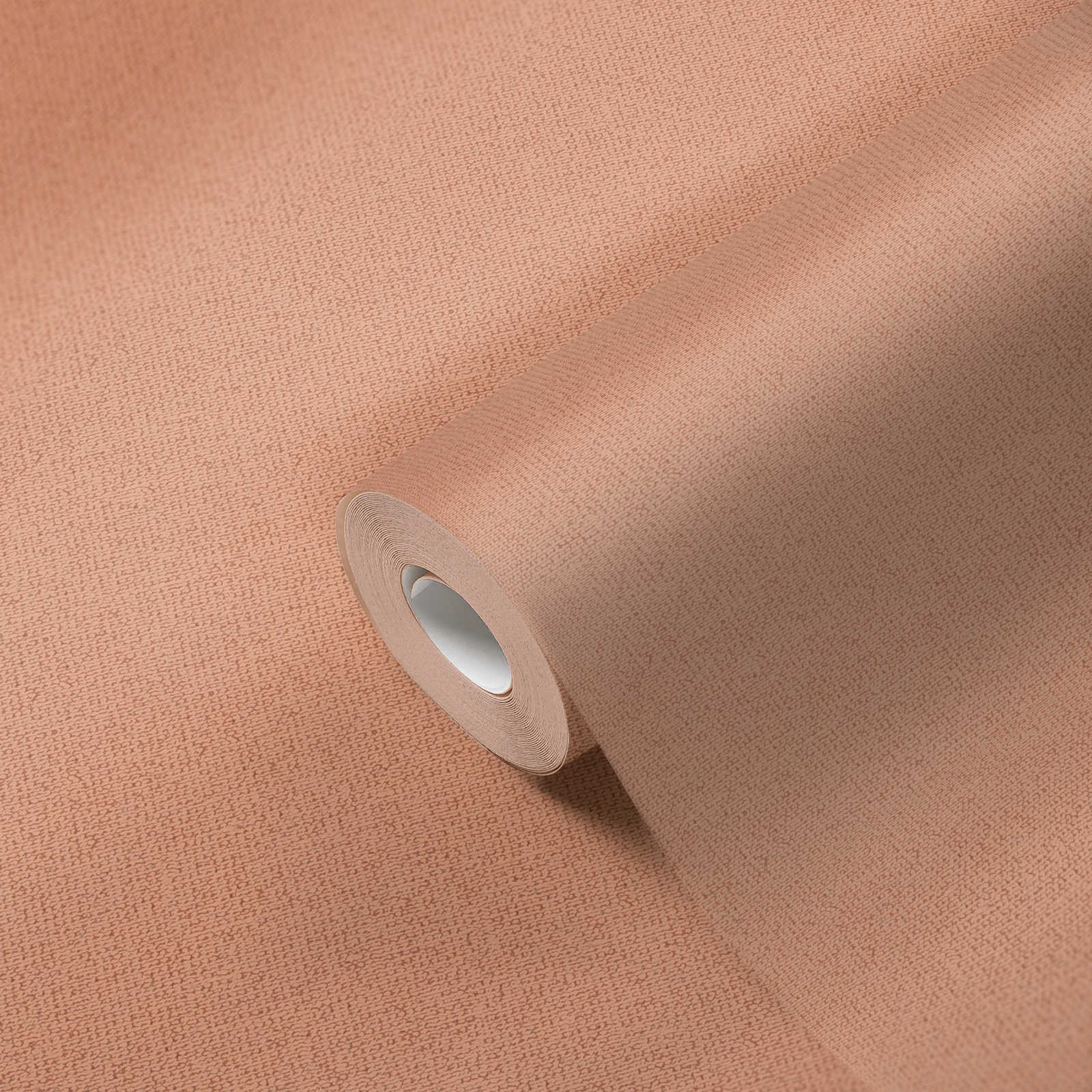            Non-woven wallpaper with linen structure in matt & mottled - orange
        