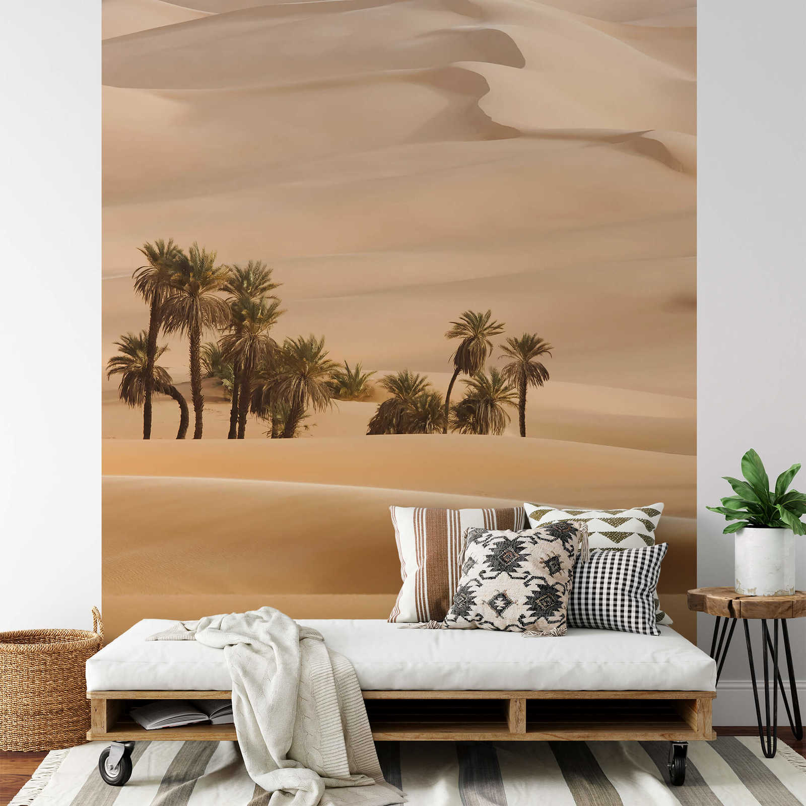             Papier peint panoramique étroit dune beige
        