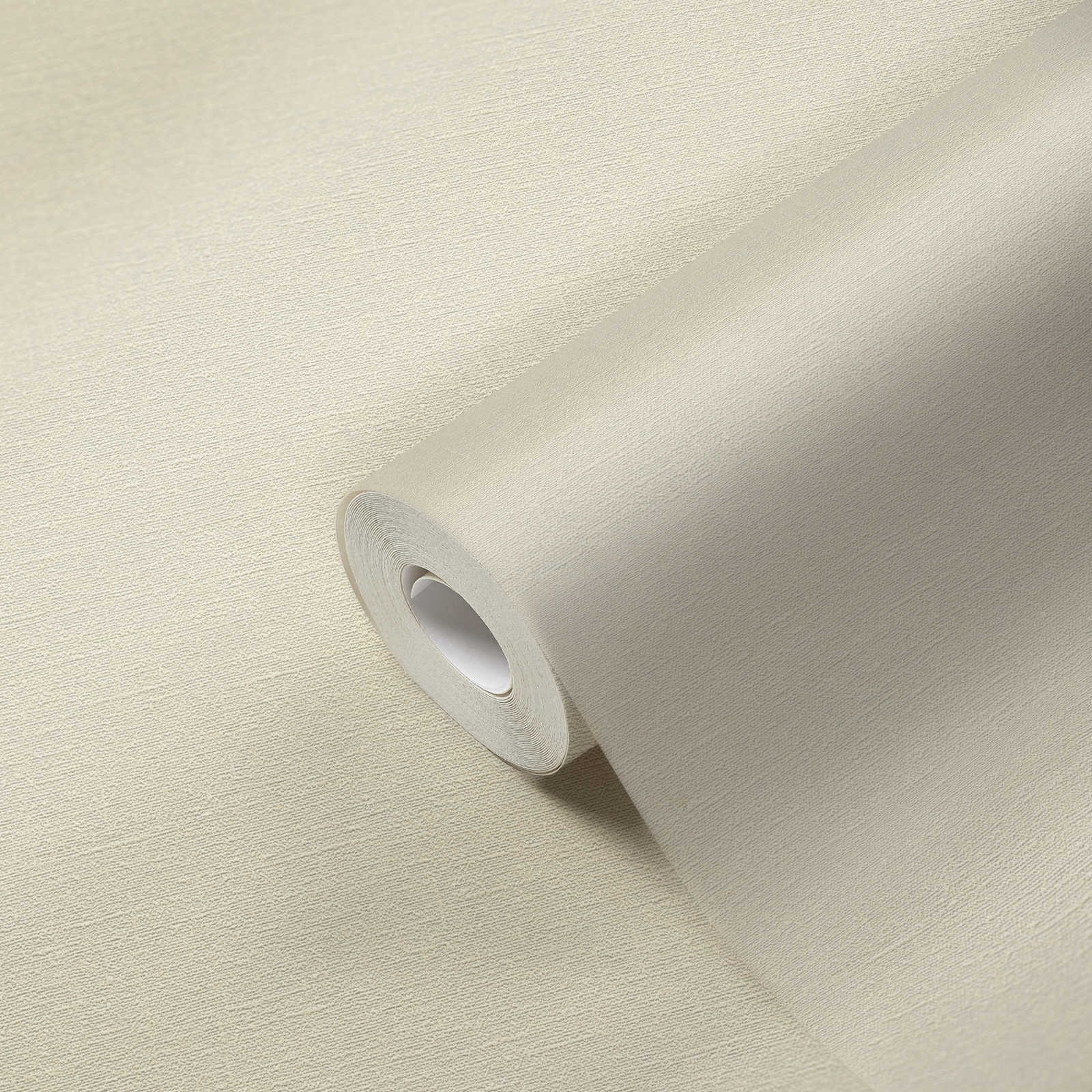             Papier peint intissé uni sans PVC à structure fine - Blanc
        