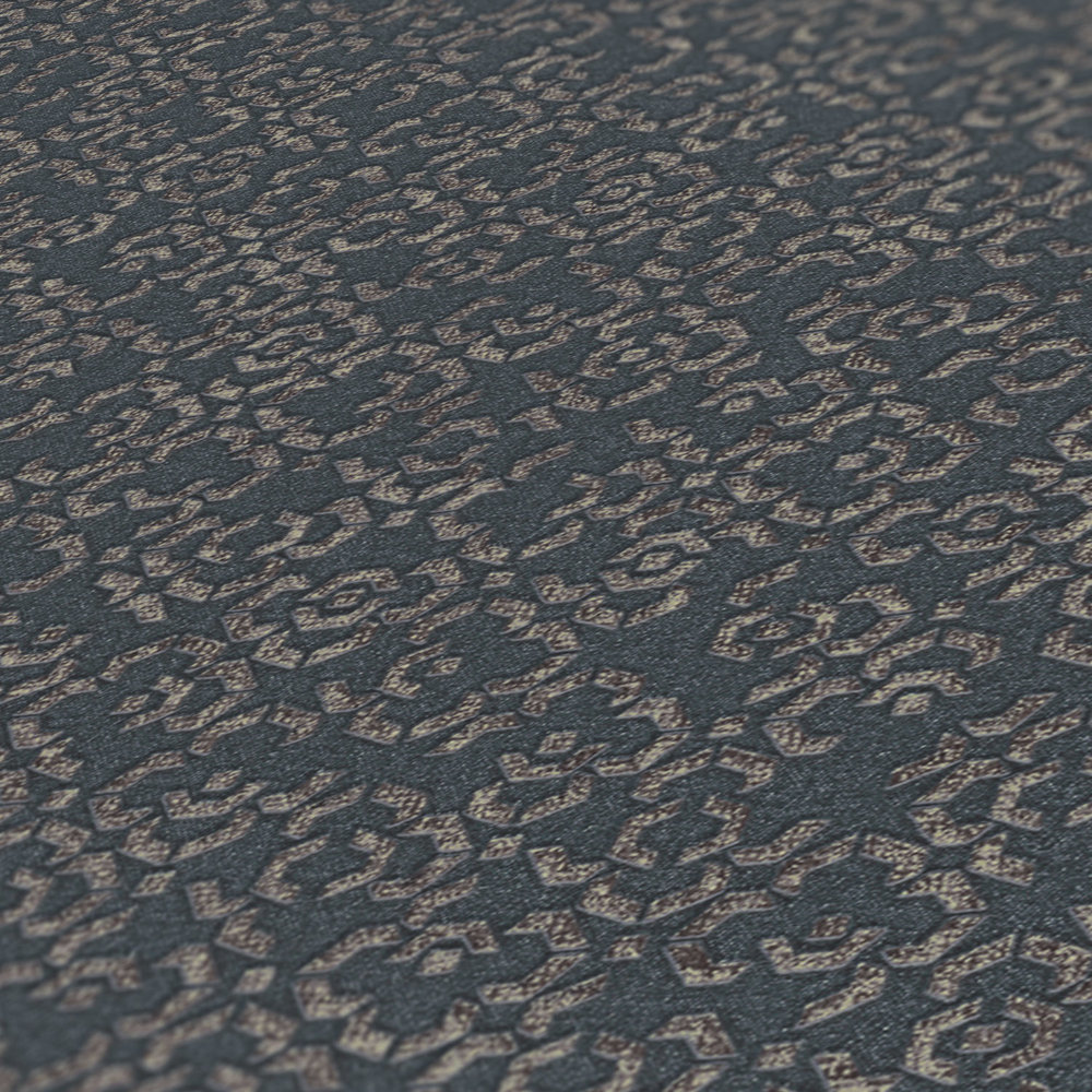             Carta da parati 3D in tessuto non tessuto con effetto metallizzato - grigio, metallizzato
        