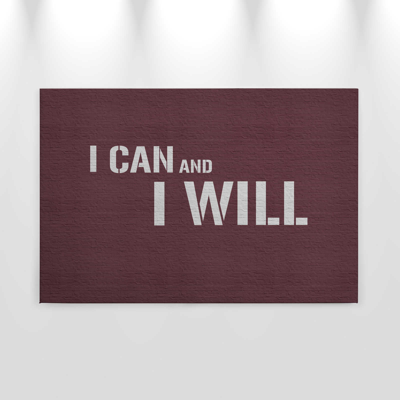             Message 3 - Canvas painting Red brick wall with motivational saying - 0,90 m x 0,60 m
        
