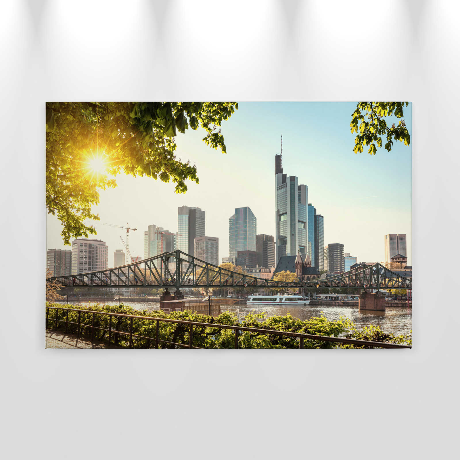             Toile avec Frankfurt Skyline - 0,90 m x 0,60 m
        