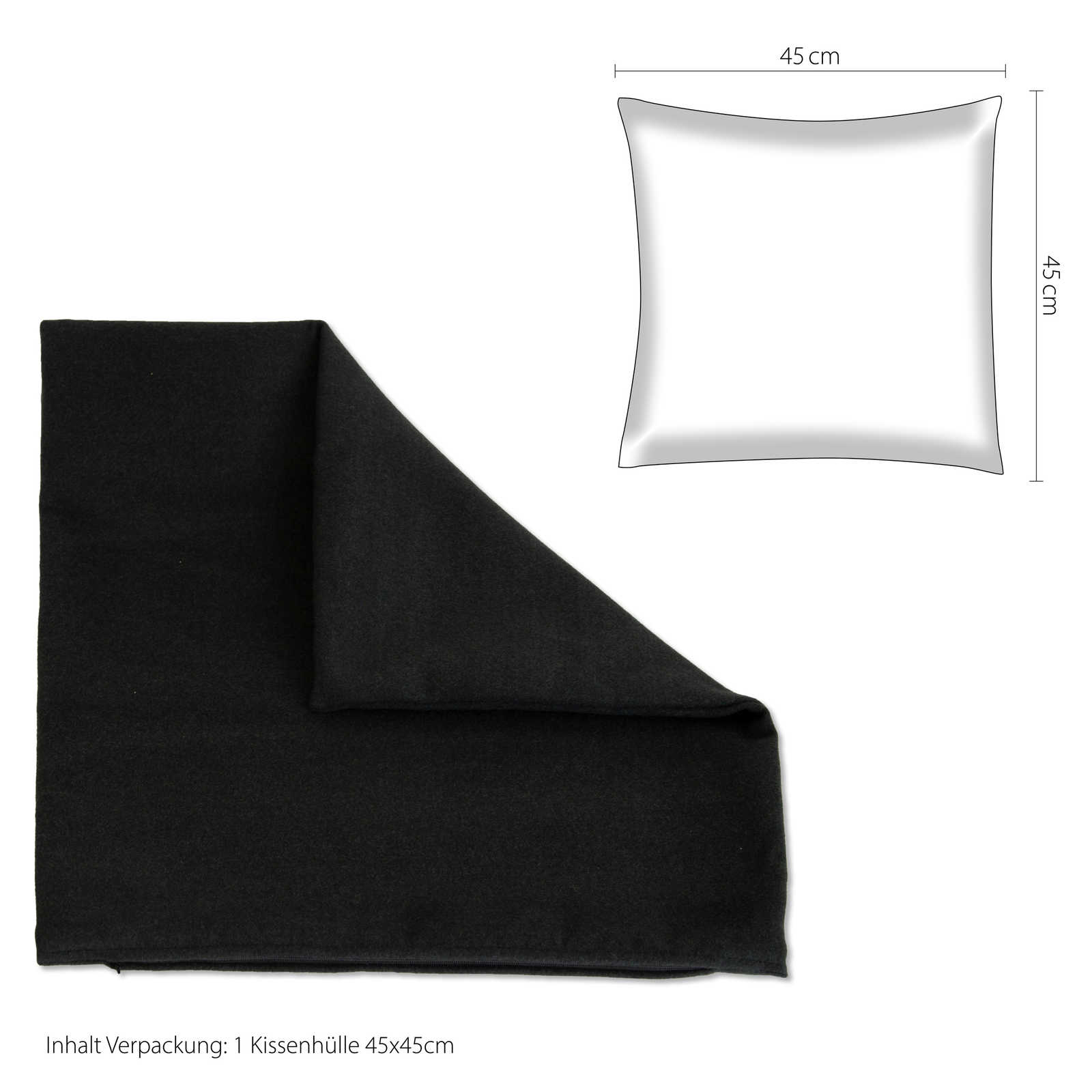             Cushion cover Graphite "Silence», 45x45cm
        