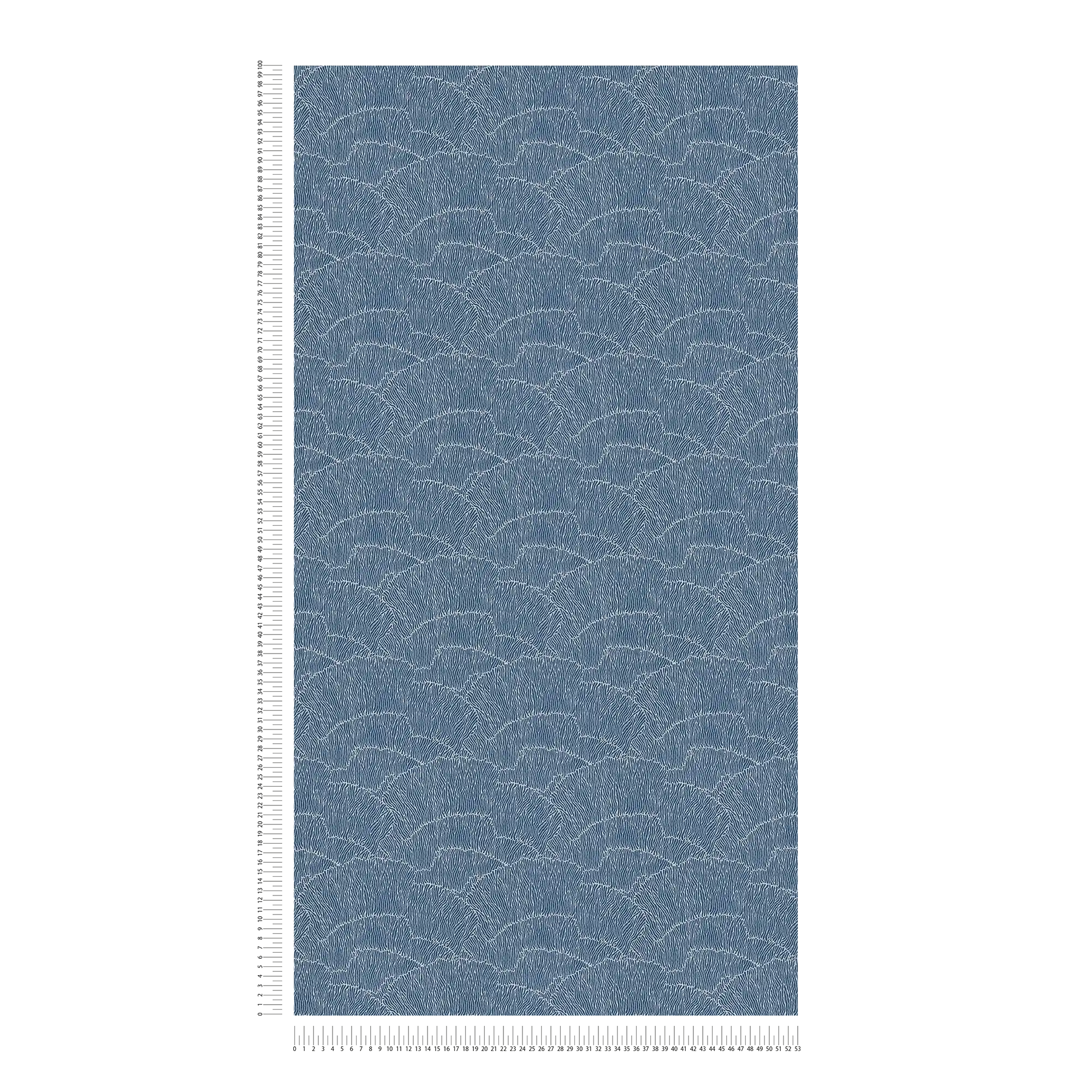             Carta da parati in tessuto non tessuto con motivo a linee - argento, blu, metallizzato
        