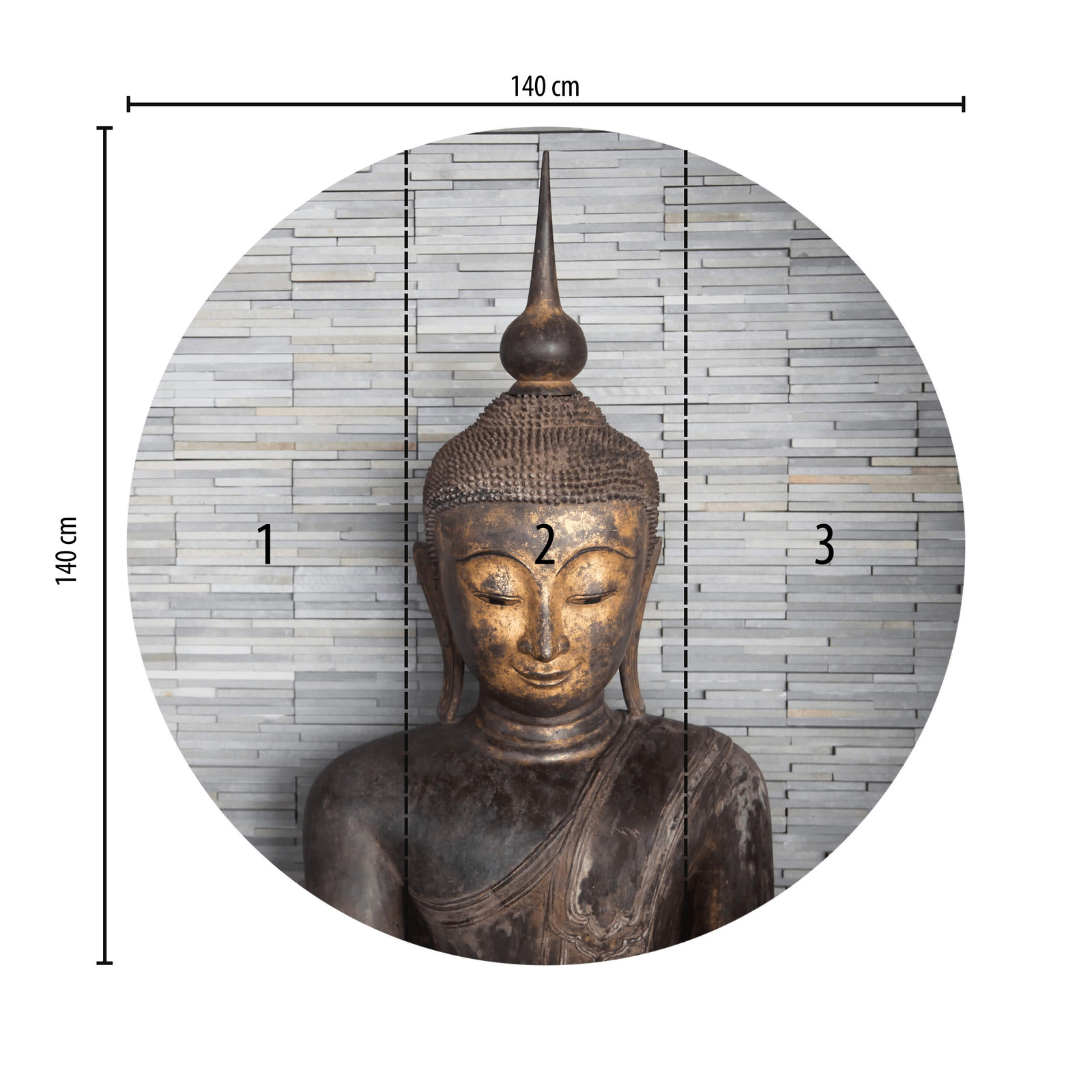             Fotomurali Thai Buddha - Marrone, grigio
        