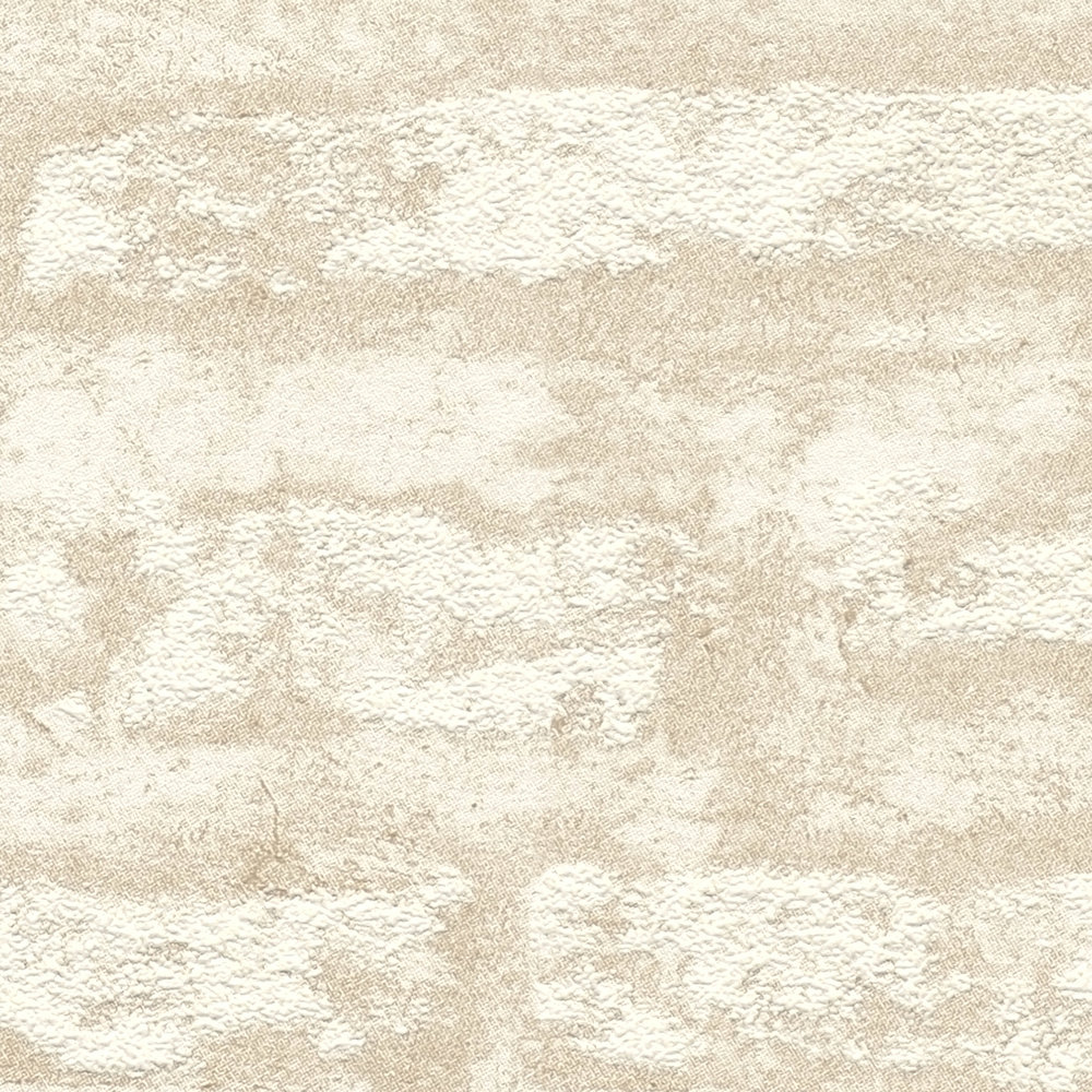             Vliesbehang met abstract pleisterpatroon mat - beige, wit
        