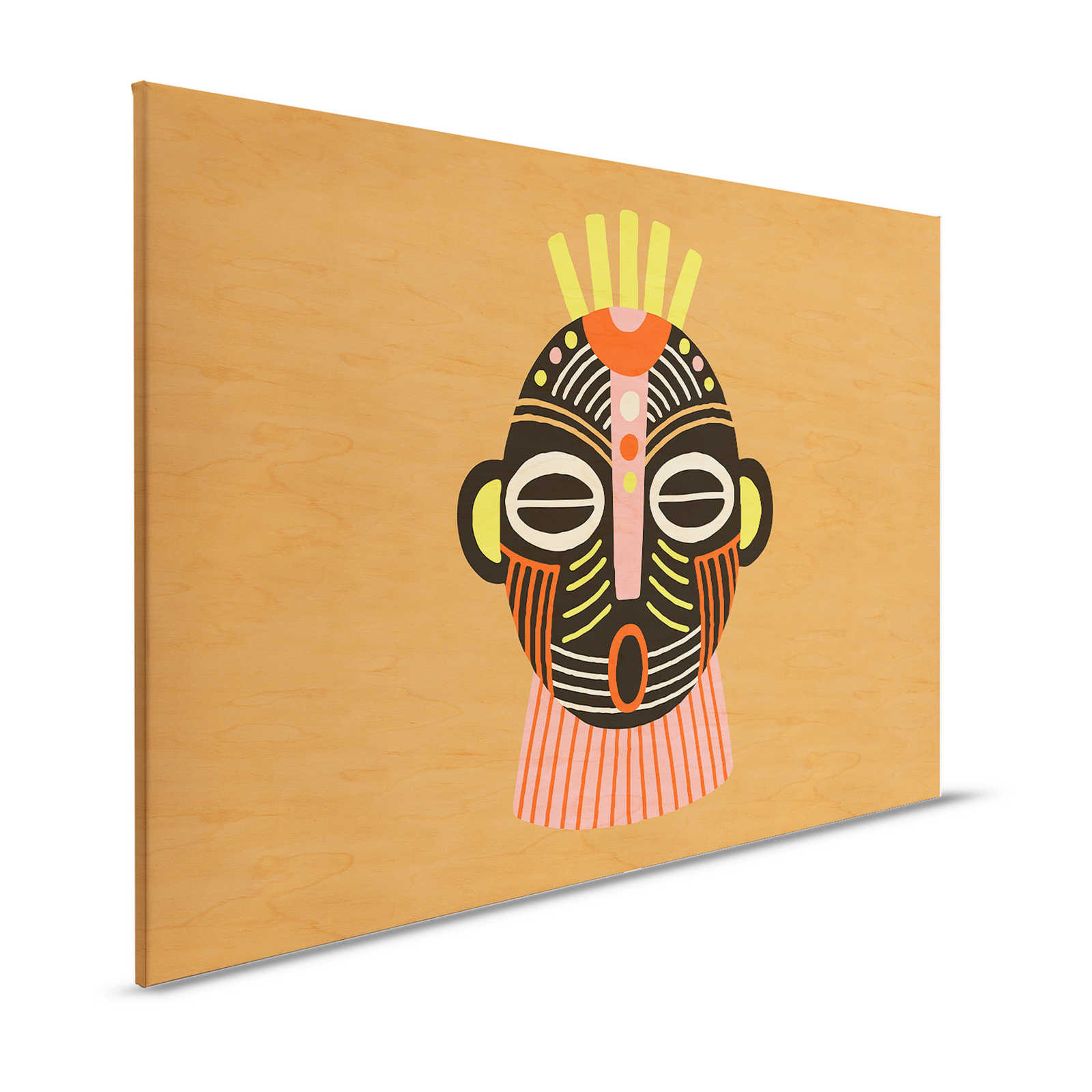 Overseas 4 - Canvas schilderij Africa Design Inspiration Mask - 1,20 m x 0,80 m
