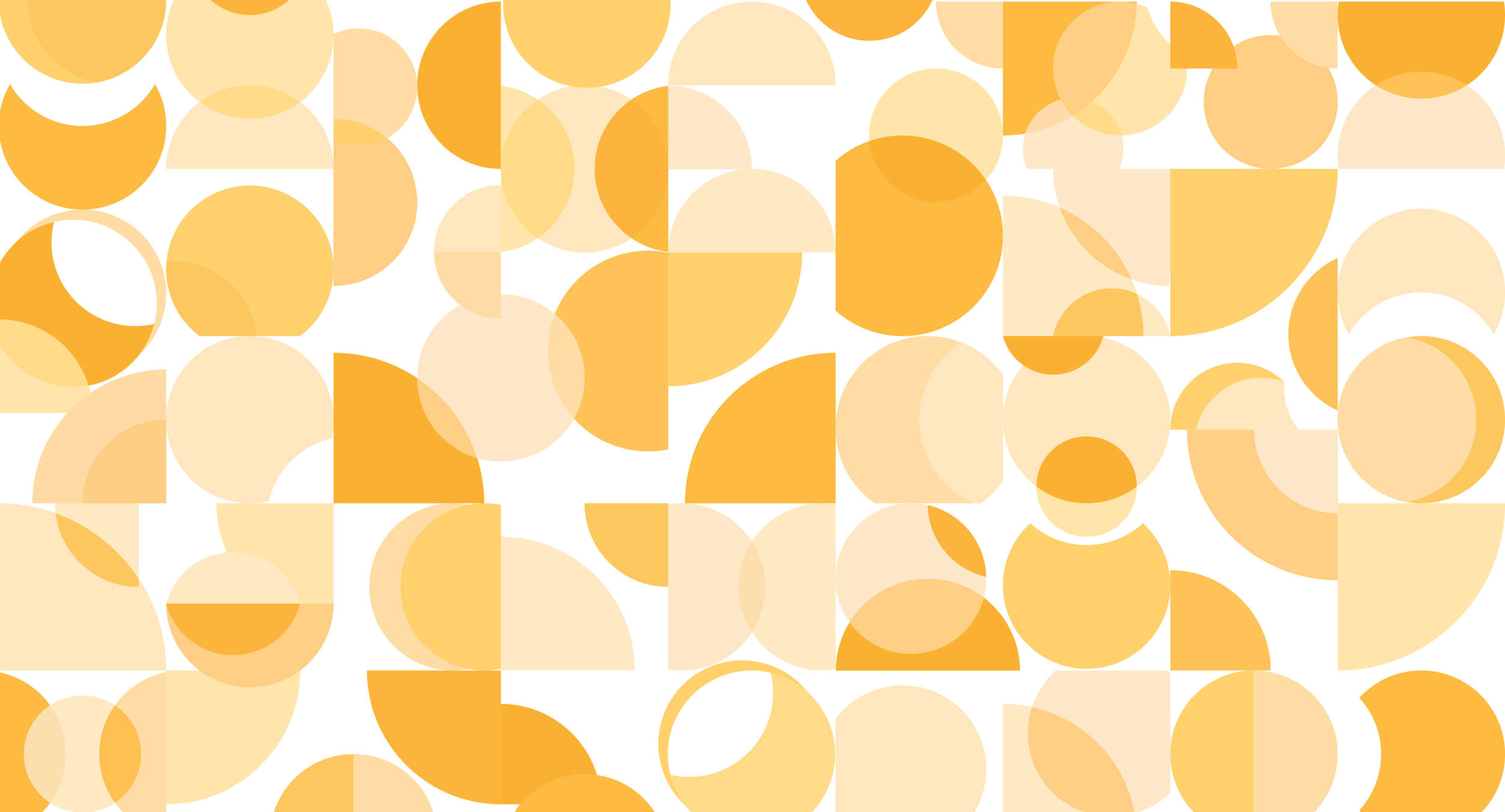             Papier peint rétro, motifs géométriques - orange, jaune, blanc
        