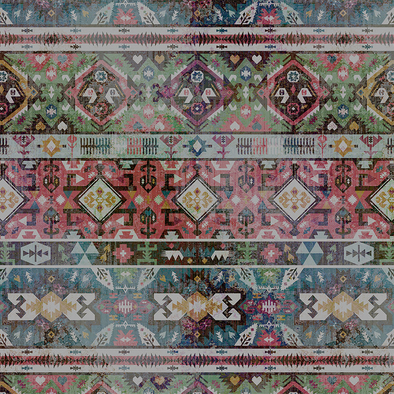         Photo wallpaper ethnic textile pattern, geometric - Colorful
    