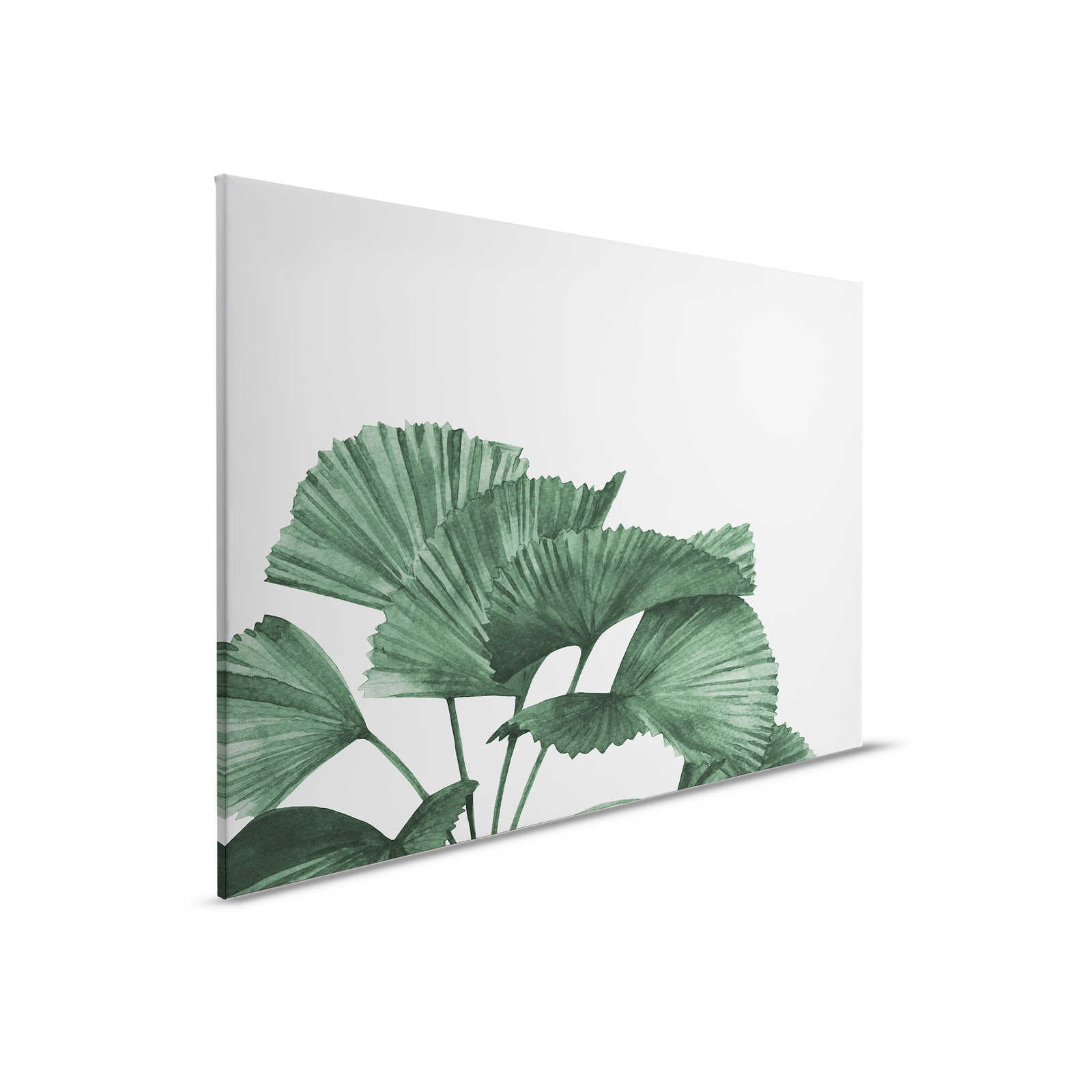         Canvas painting with large leaves of a ray palm - 0.90 m x 0.60 m
    