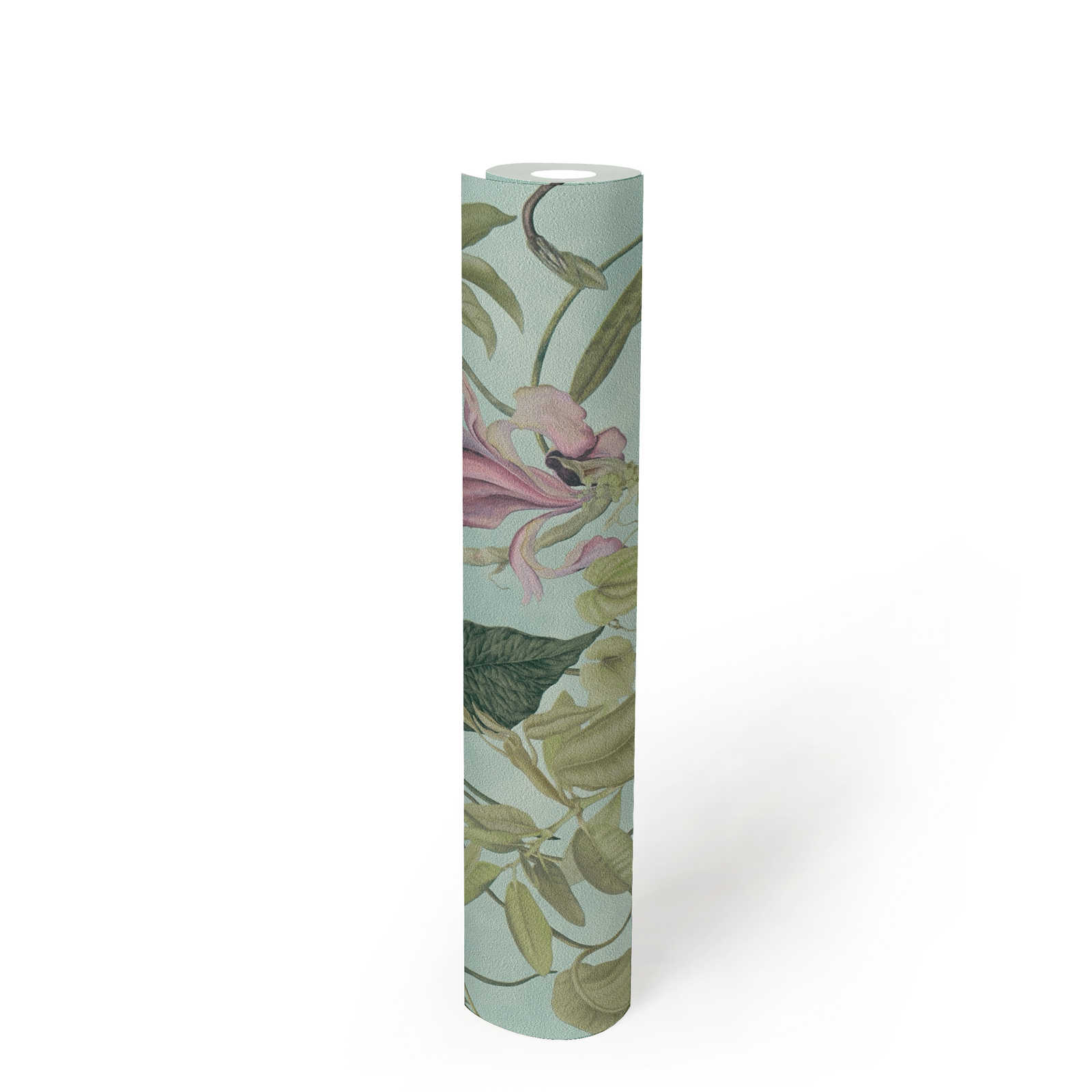             Non-woven wallpaper tropical flowers by MICHALSKY - green, blue
        
