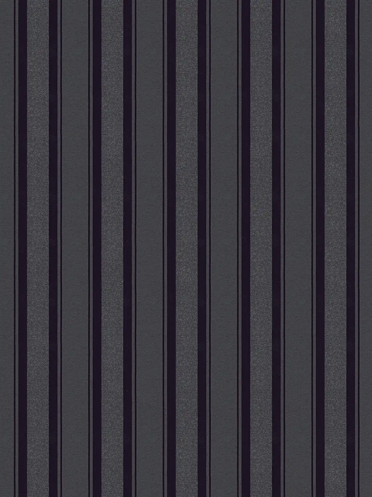 Striped wallpaper with glitter effect - black

