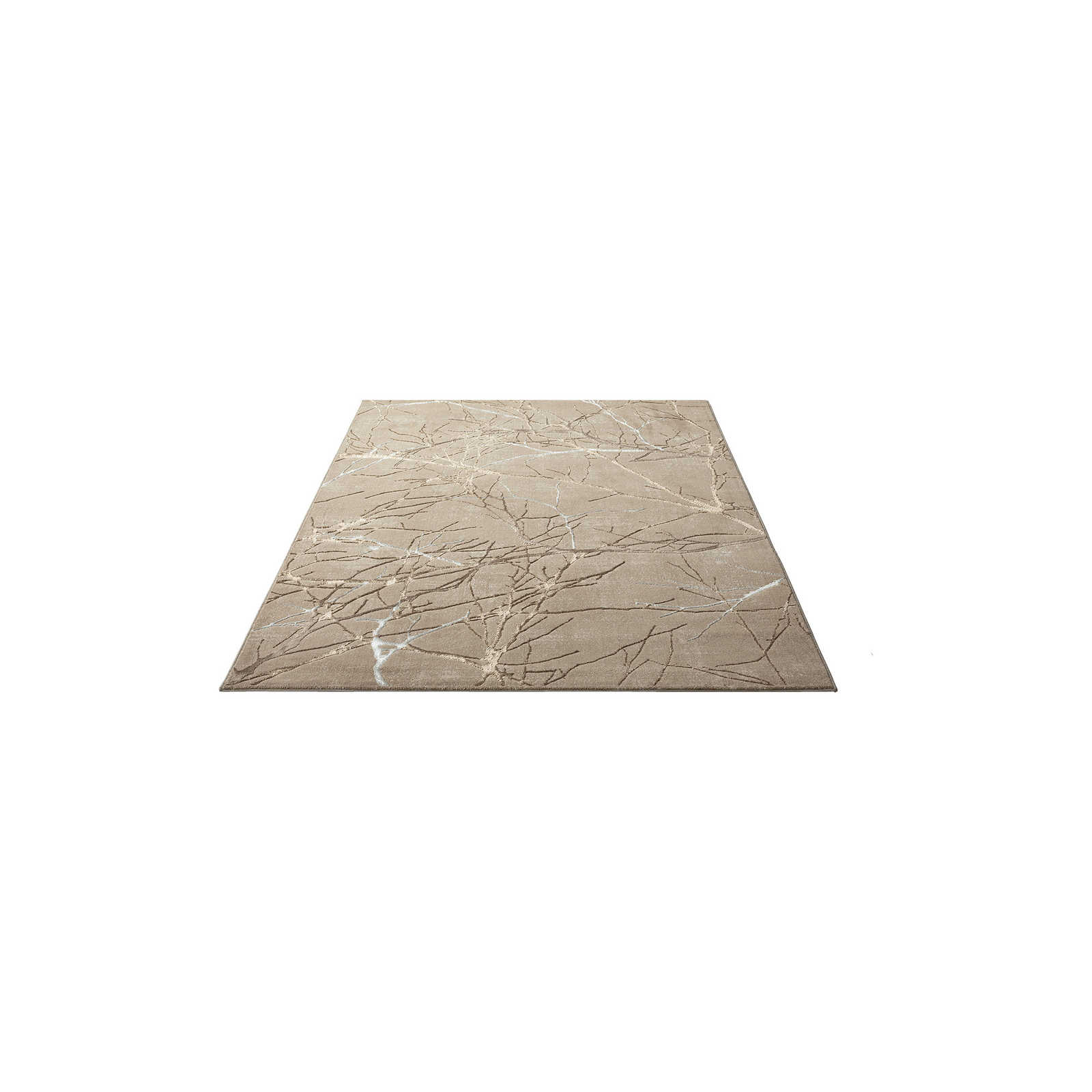 Hoogpolig tapijt in zacht beige - 170 x 120 cm
