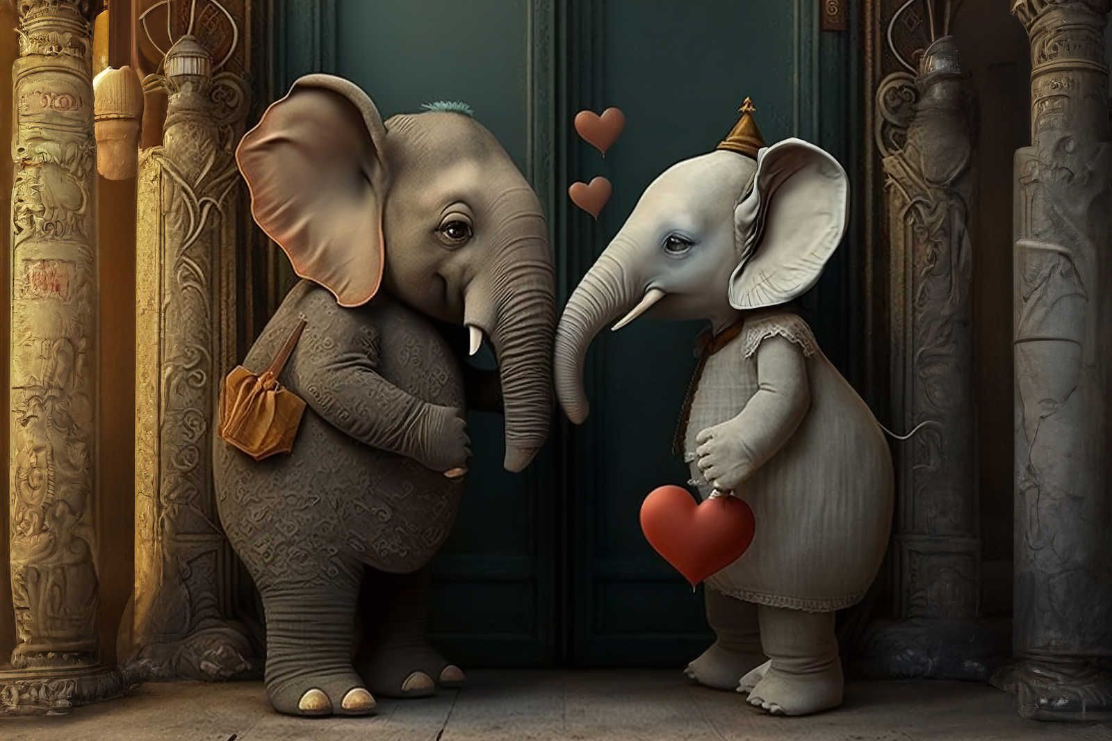             KI Canvas painting »elephant love« - 120 cm x 80 cm
        