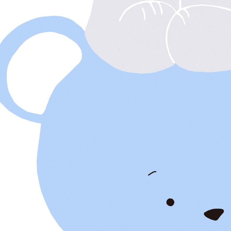            Jongenskamer Behang Bear Patroon - Blauw, Grijs, Wit
        