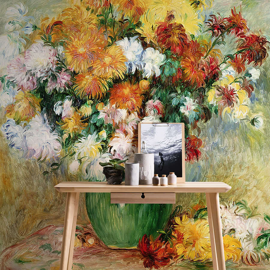         Photo wallpaper "Bouquet of flowers with chrysanthemum" by Pierre Auguste Renoir
    