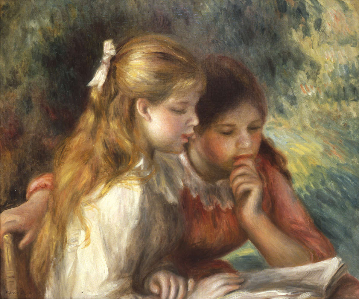             The Reading" mural by Pierre Auguste Renoir
        