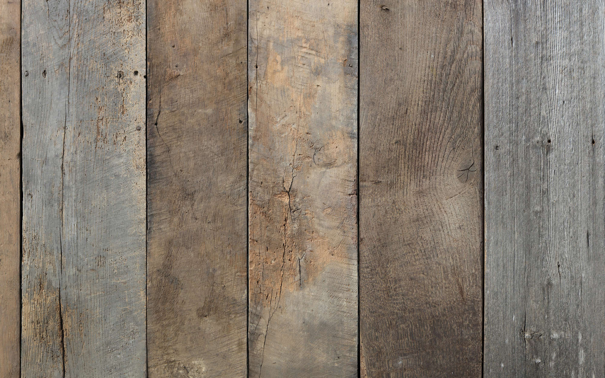             Oude houten vloerdelen muurschildering - Premium glad vlies
        