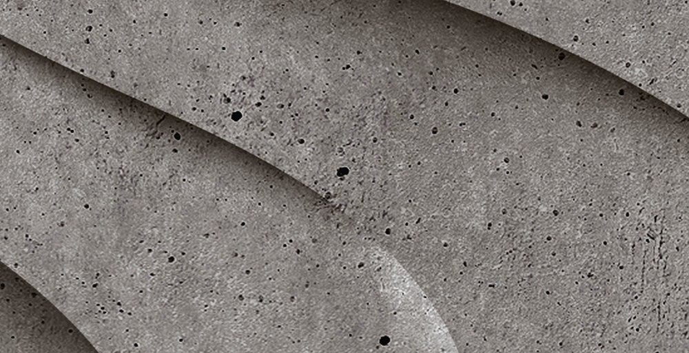             Canyon 1 - Papel pintado Fresco 3D Concreto Canyon - Gris, Negro | Tejido sin tejer texturado
        
