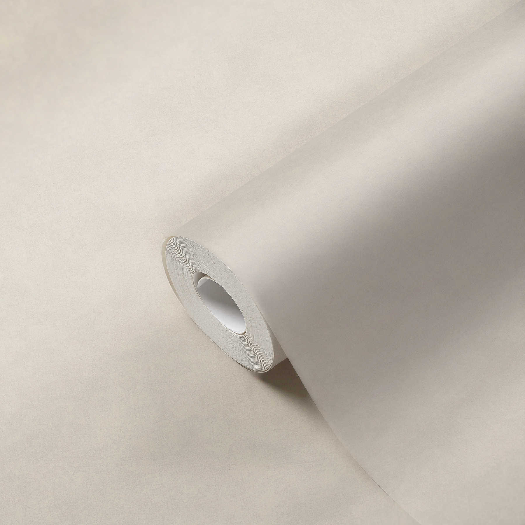             Plain non-woven wallpaper with subtle structure - cream
        
