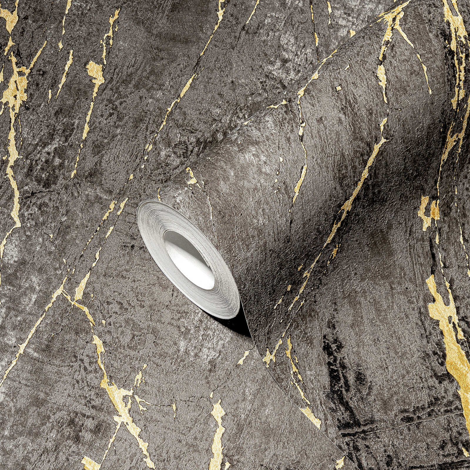             Black marble wallpaper with gold marble effect
        