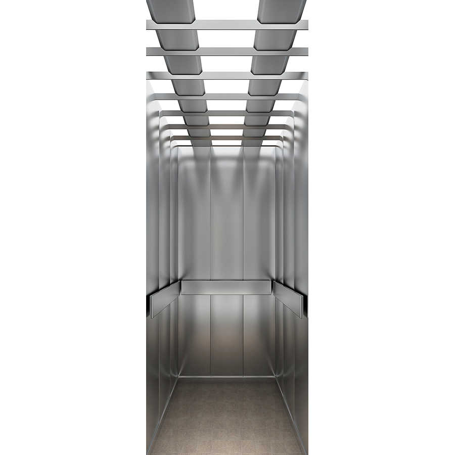 Papier peint moderne motif ascenseur sur intissé lisse nacré
