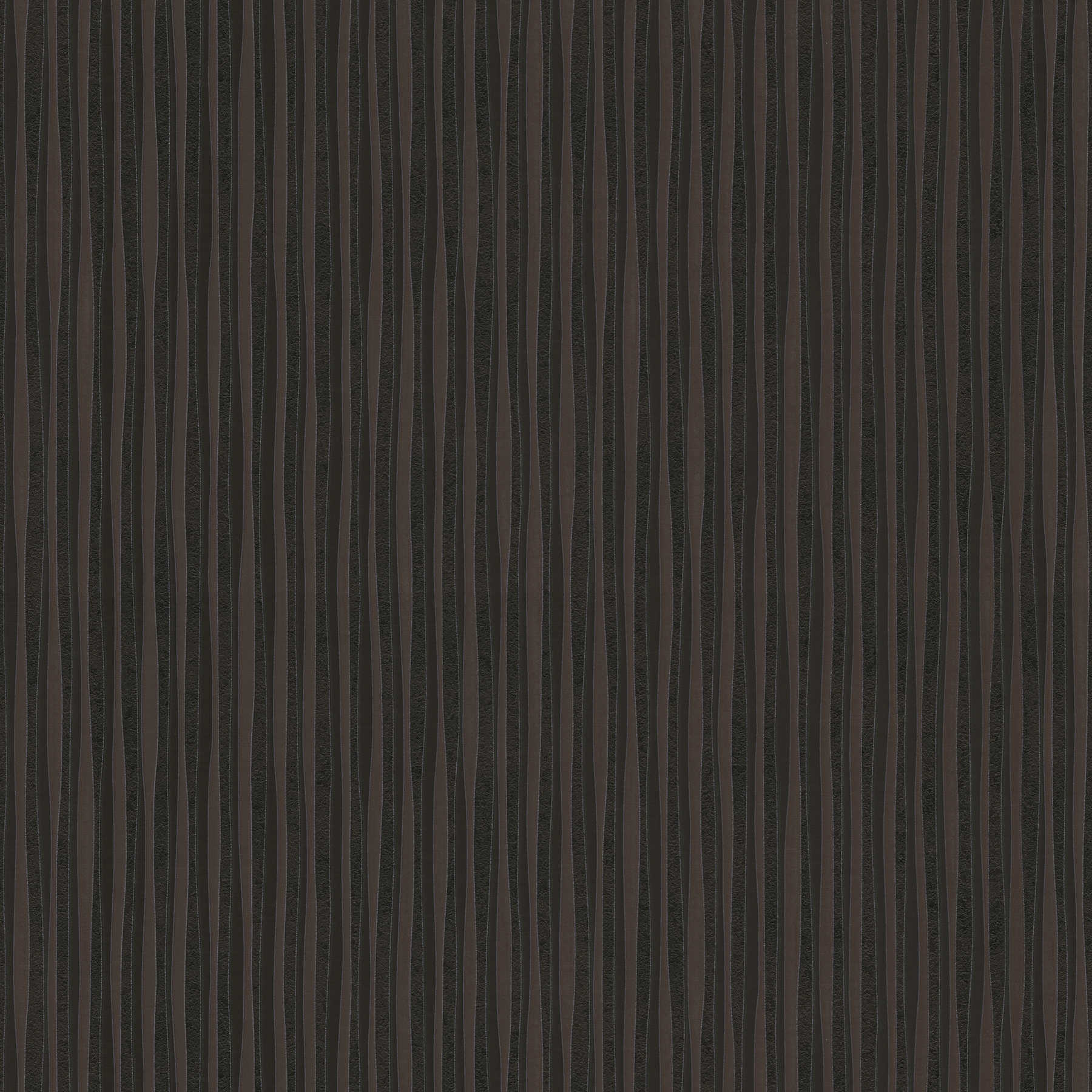         Wallpaper with narrow & moving stripes - brown
    