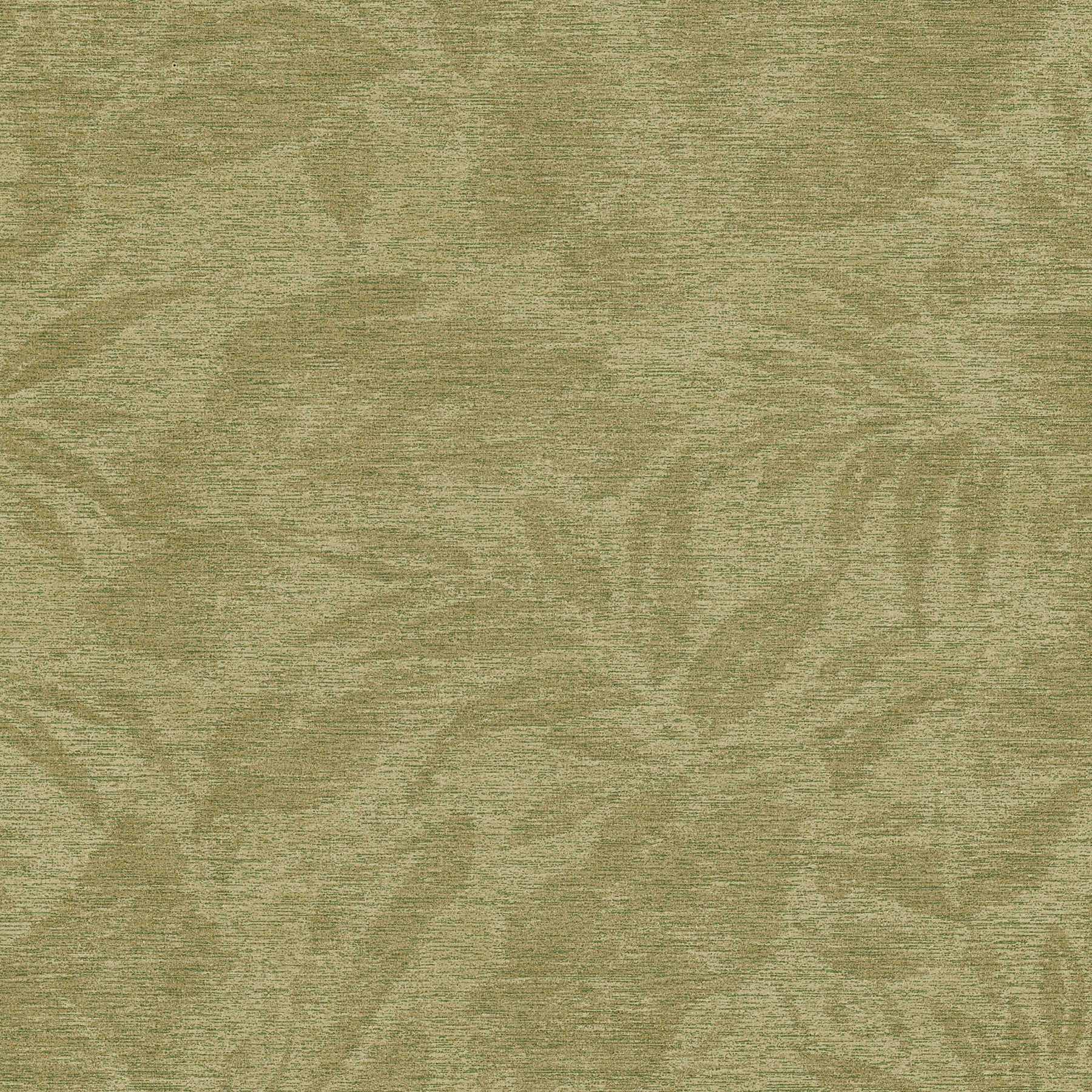 Mottled non-woven wallpaper with leaf pattern - green
