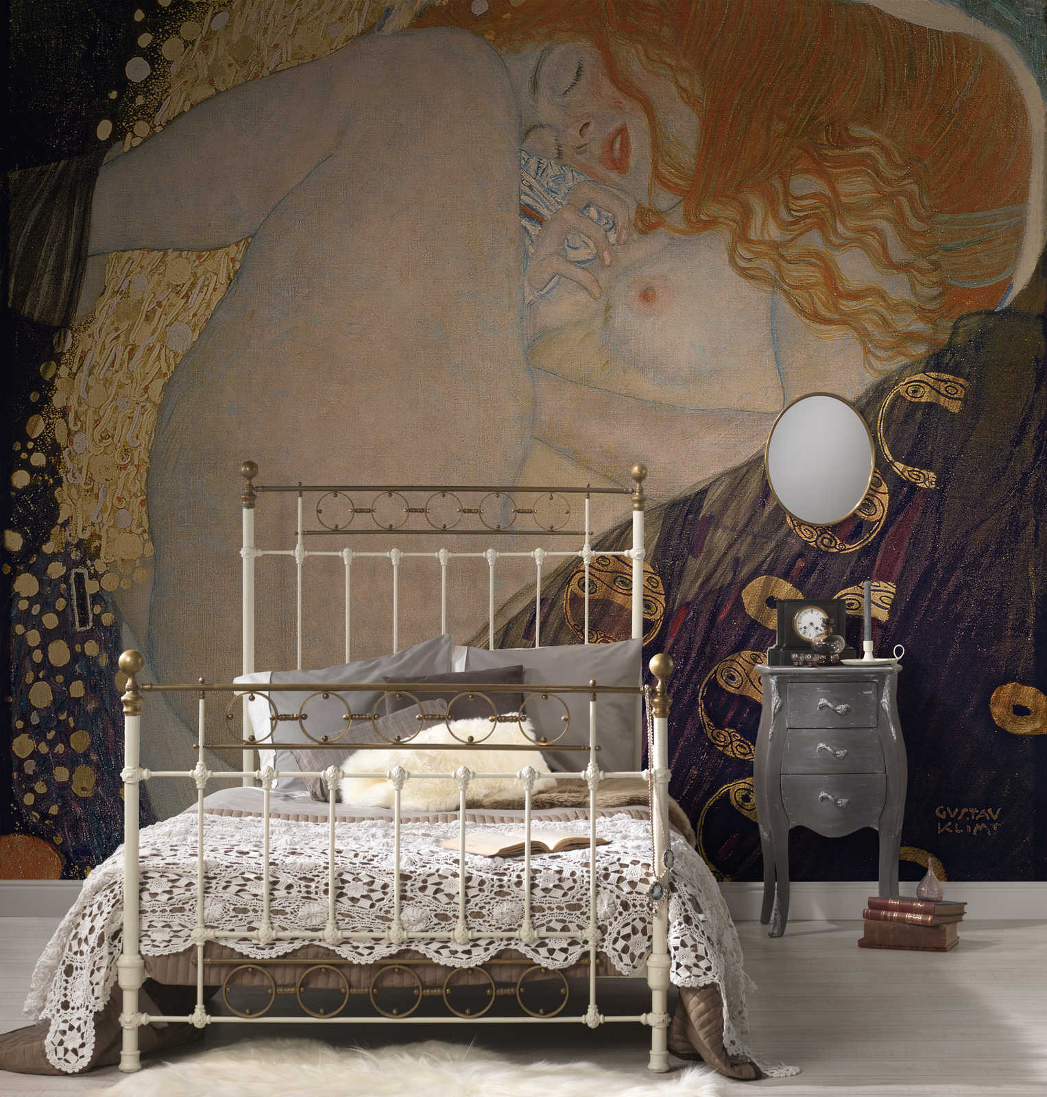             Muurschildering "Danae" van Gustav Klimt
        