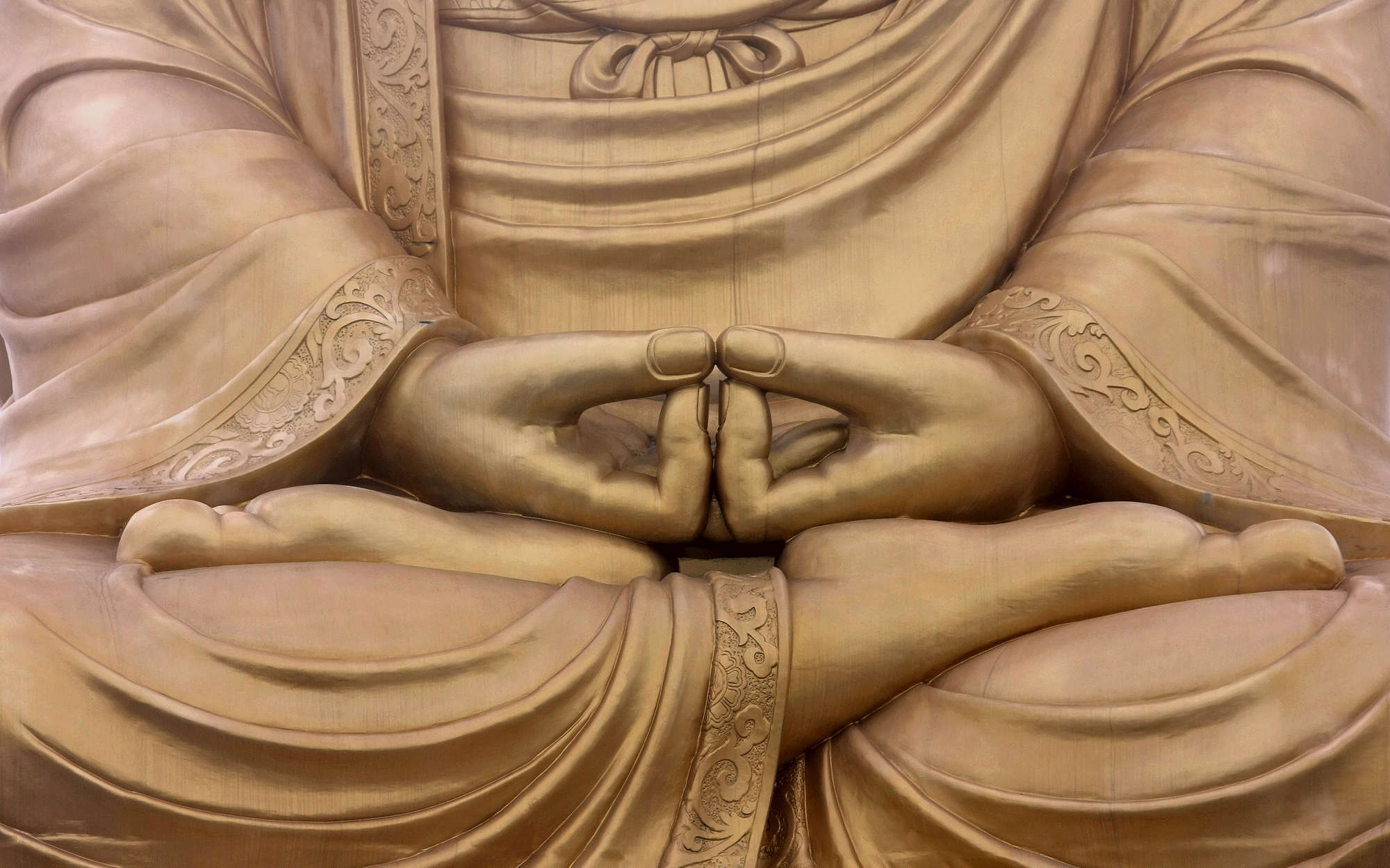             Religie Boeddha Standbeeld Onderlaag behang - Premium Glad Vlies
        