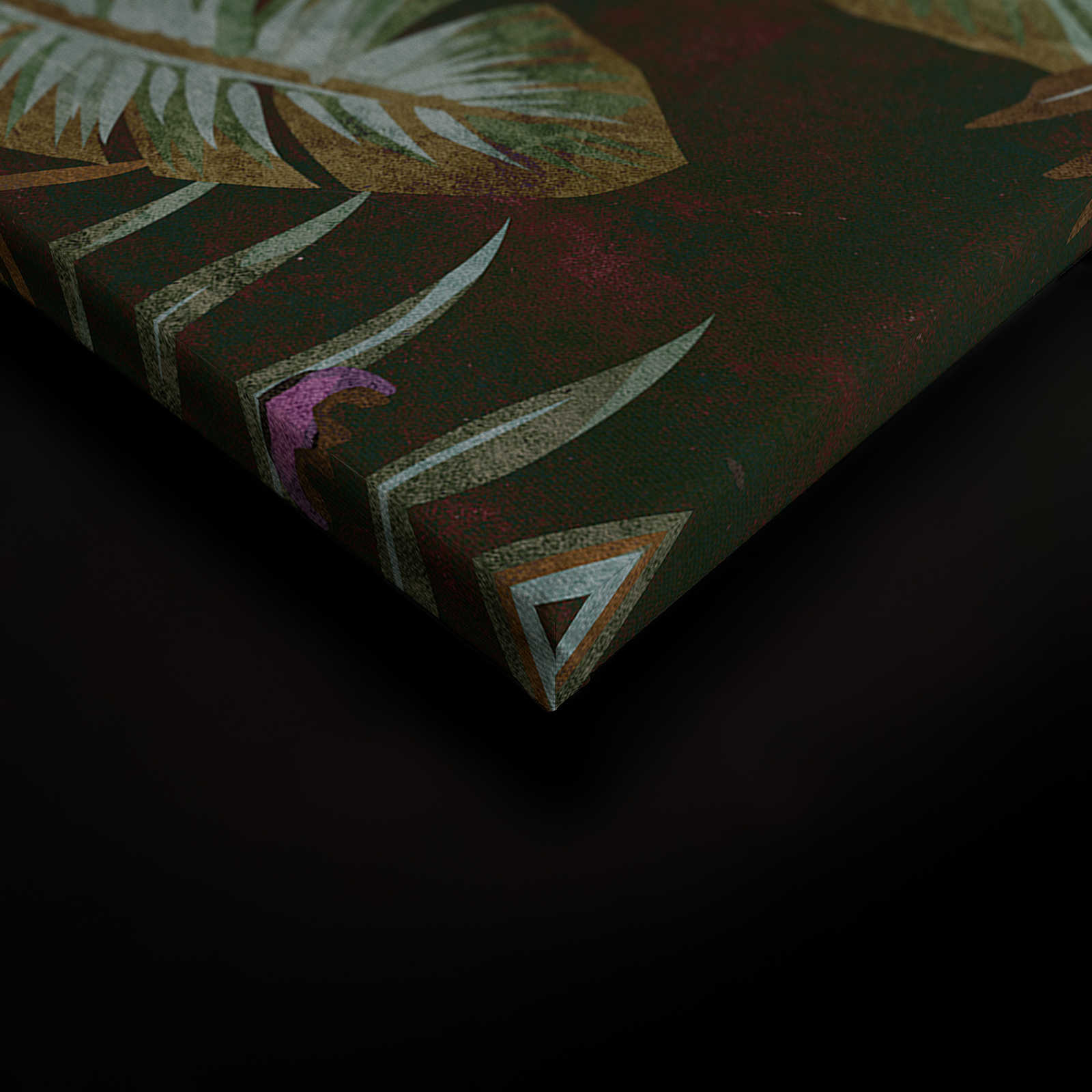             Tropicana 1 - Quadro su tela della giungla con foglie di banano e felci - 0,90 m x 0,60 m
        
