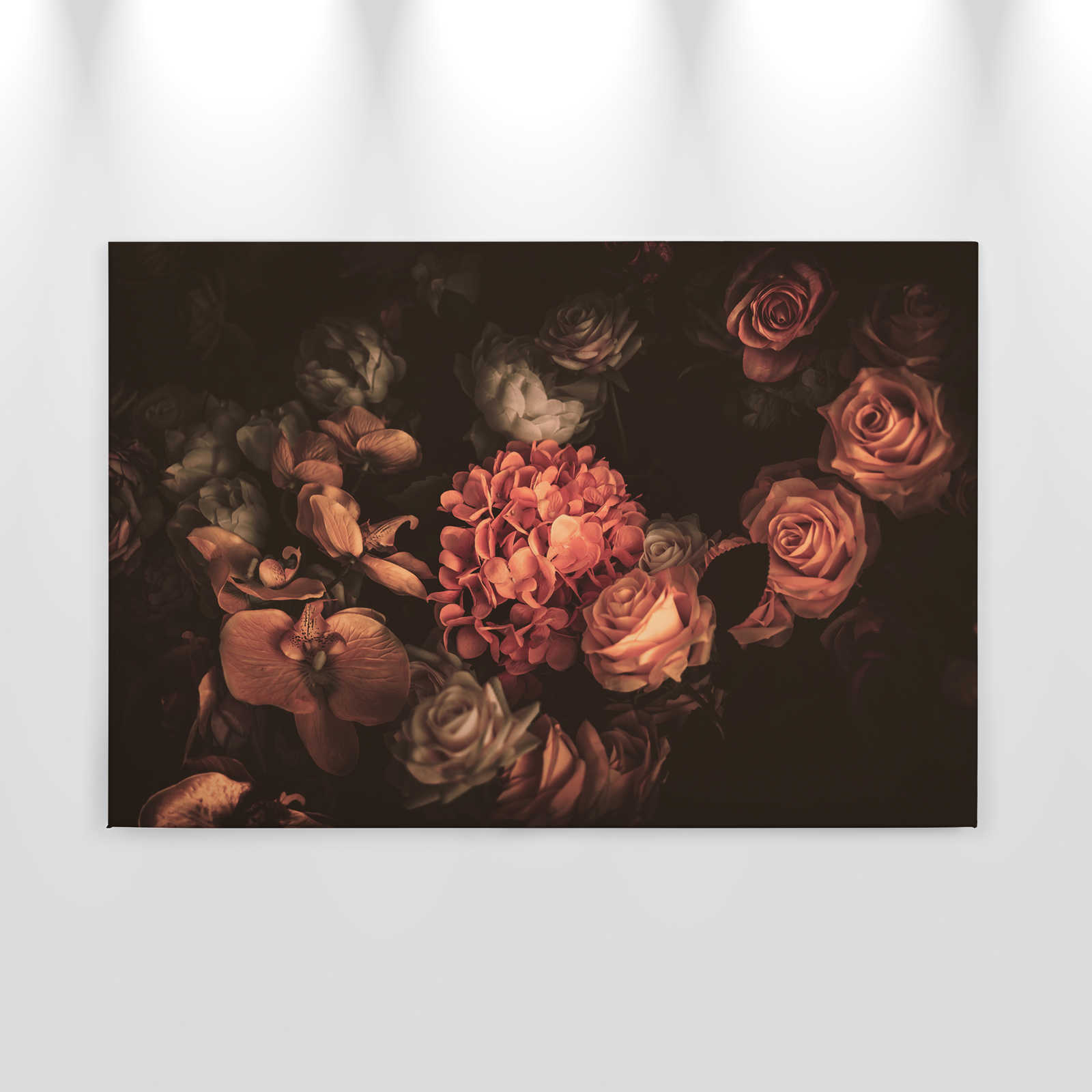             Tela romantica con bouquet di fiori - 0,90 m x 0,60 m
        